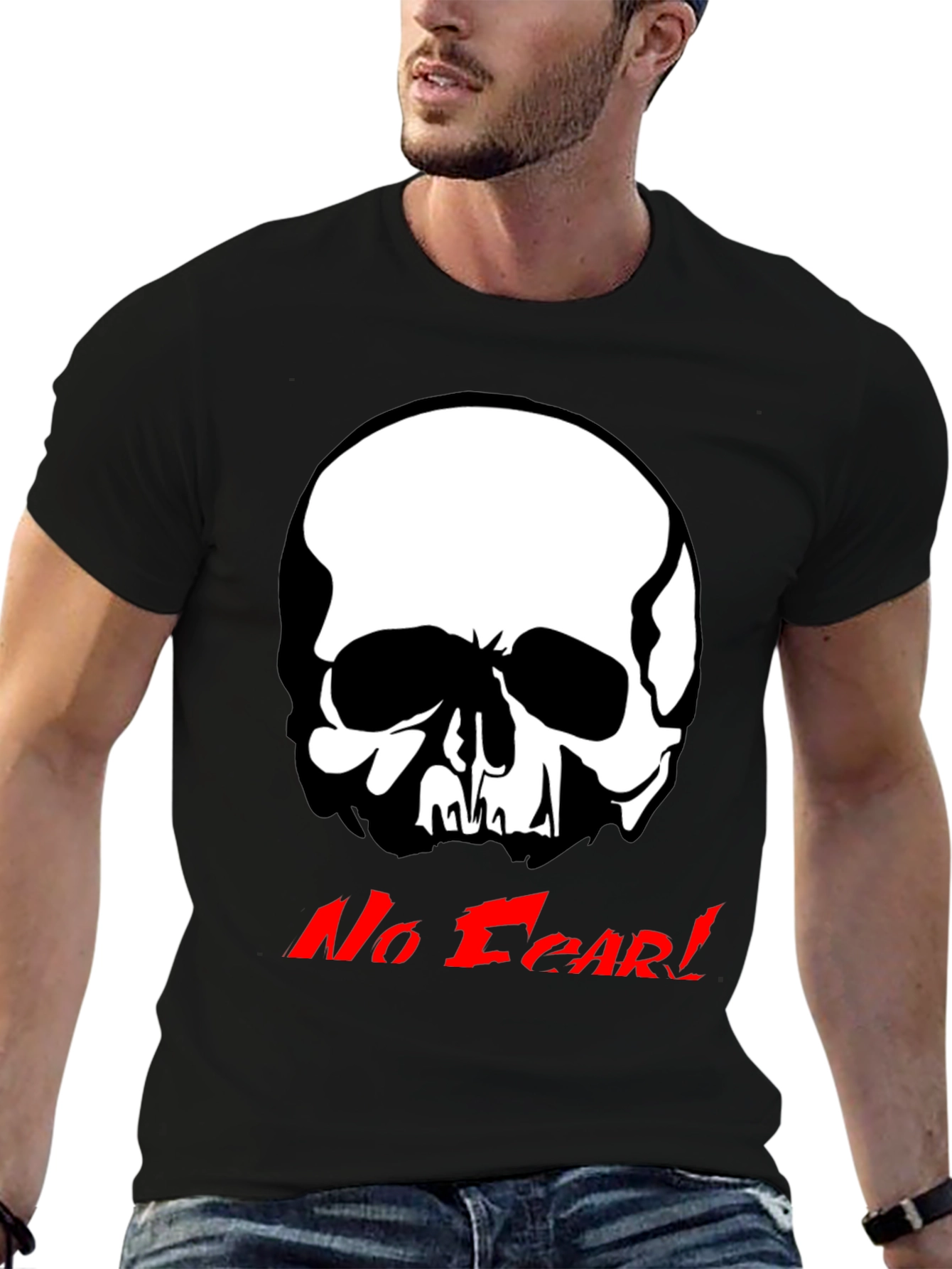 Edgy Skull Graphic Tee - No Fear!