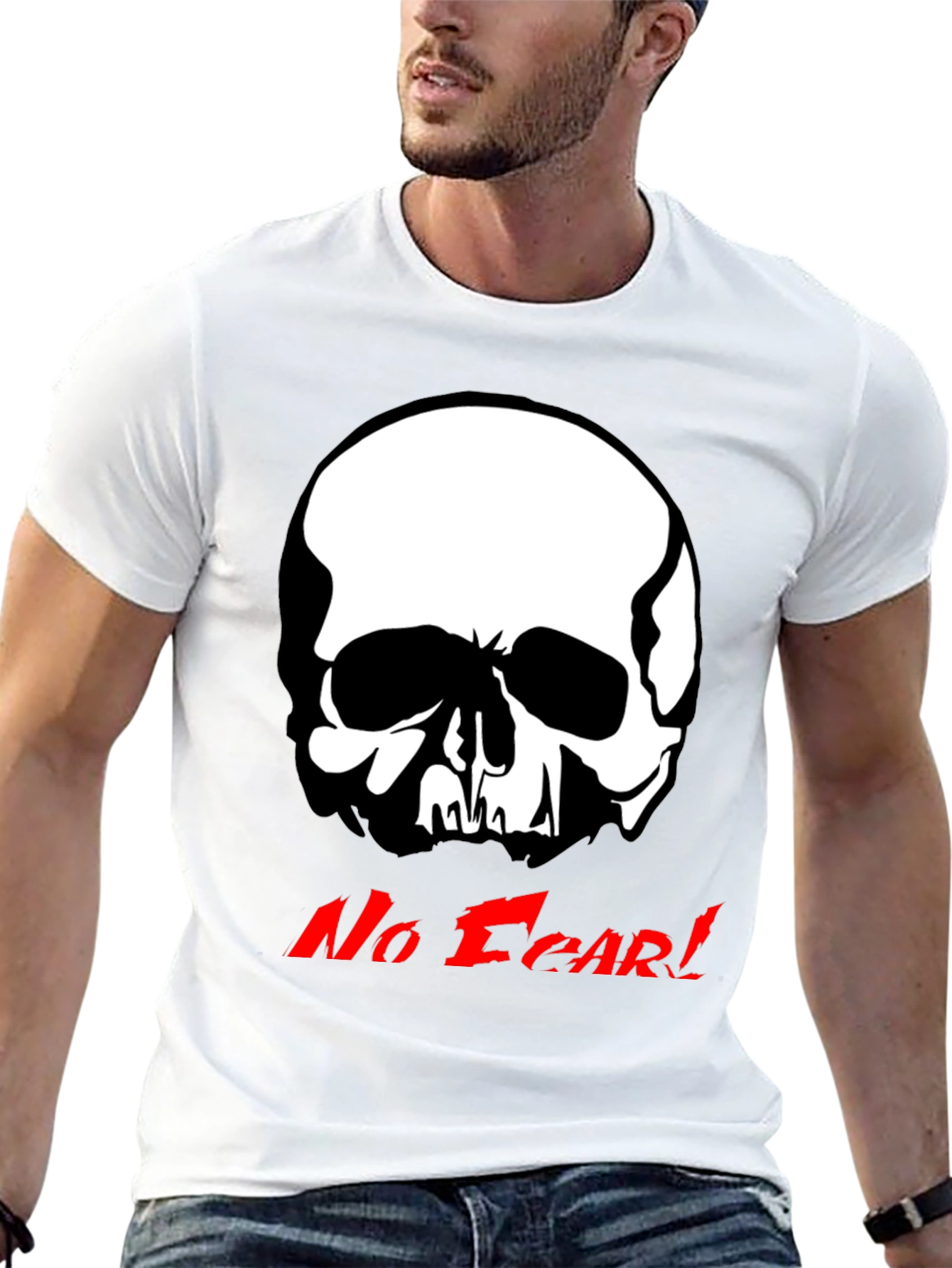 Edgy Skull Graphic Tee - No Fear!