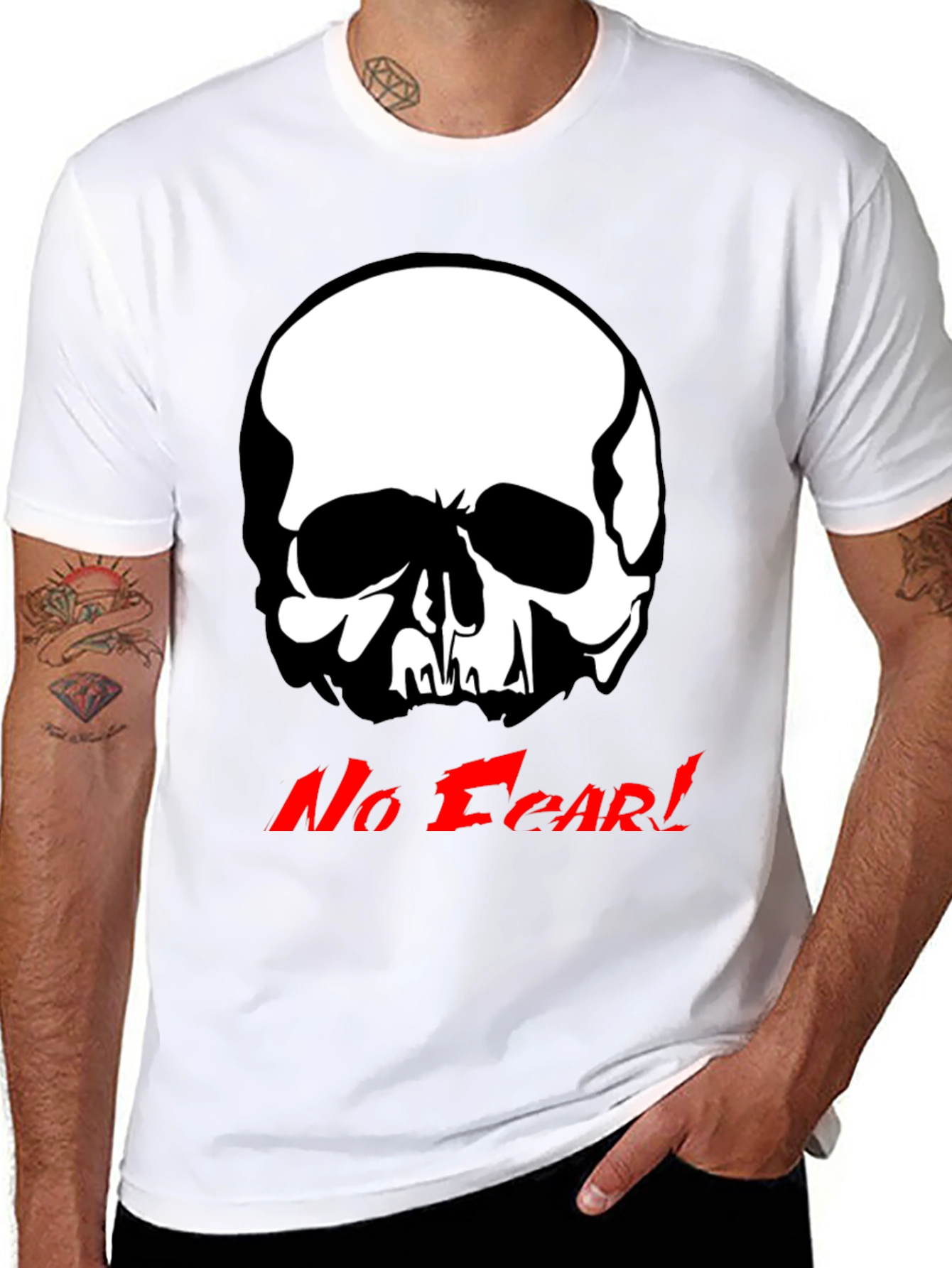 Edgy Skull Graphic Tee - No Fear!