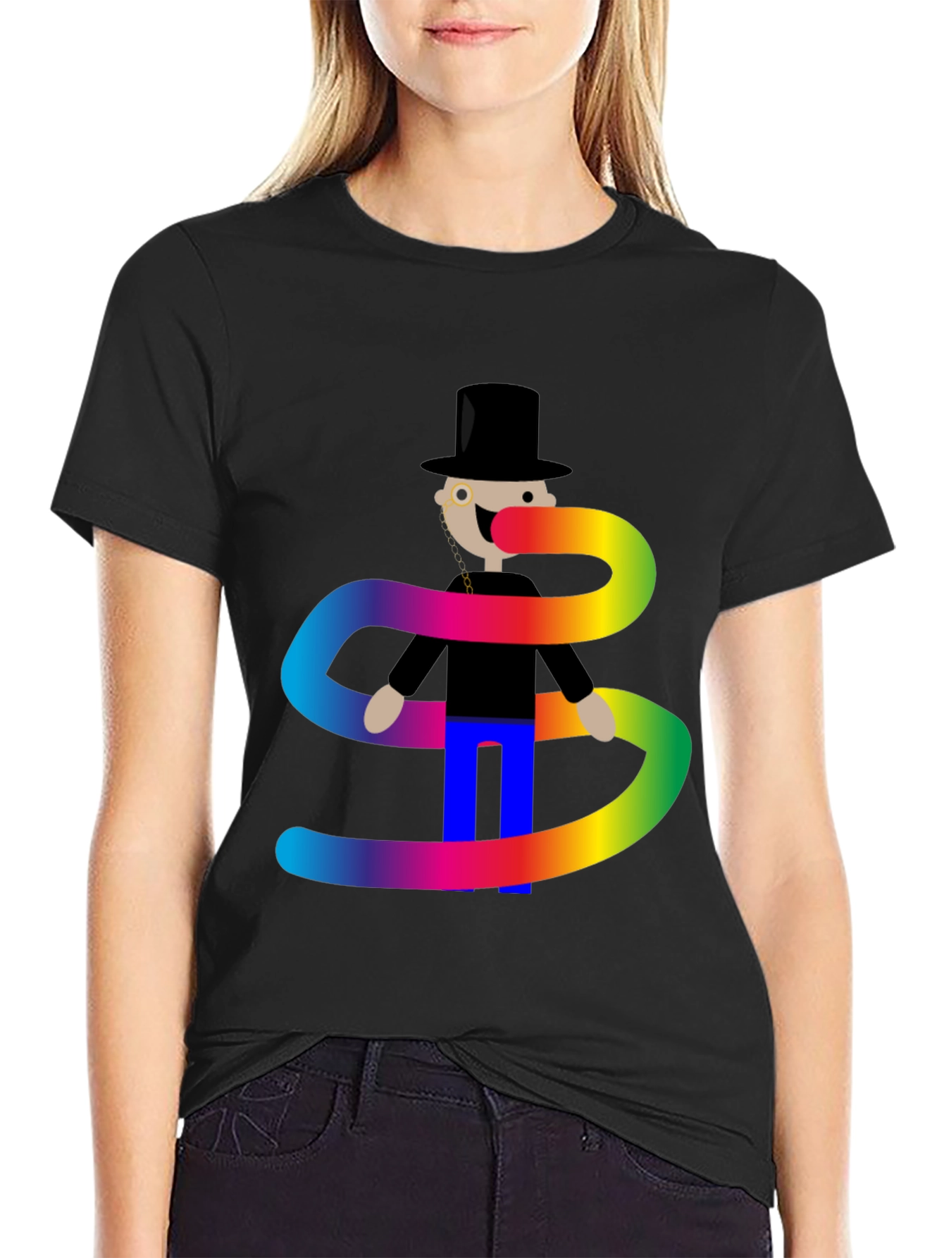 Rainbow Scarf T-Shirt - Stylish Graphic Tee