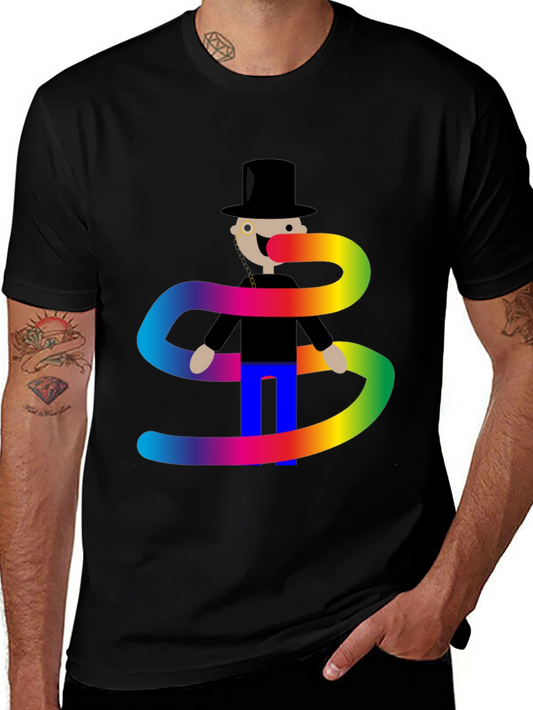 Rainbow Scarf T-Shirt - Stylish Graphic Tee