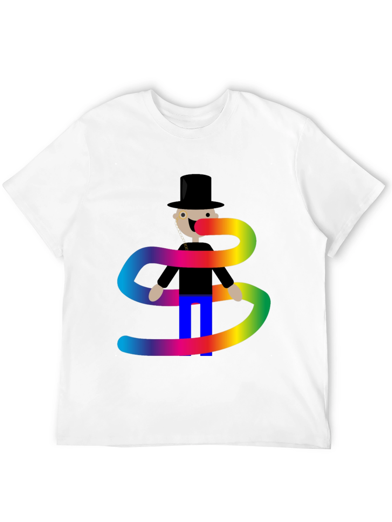 Rainbow Scarf T-Shirt - Stylish Graphic Tee