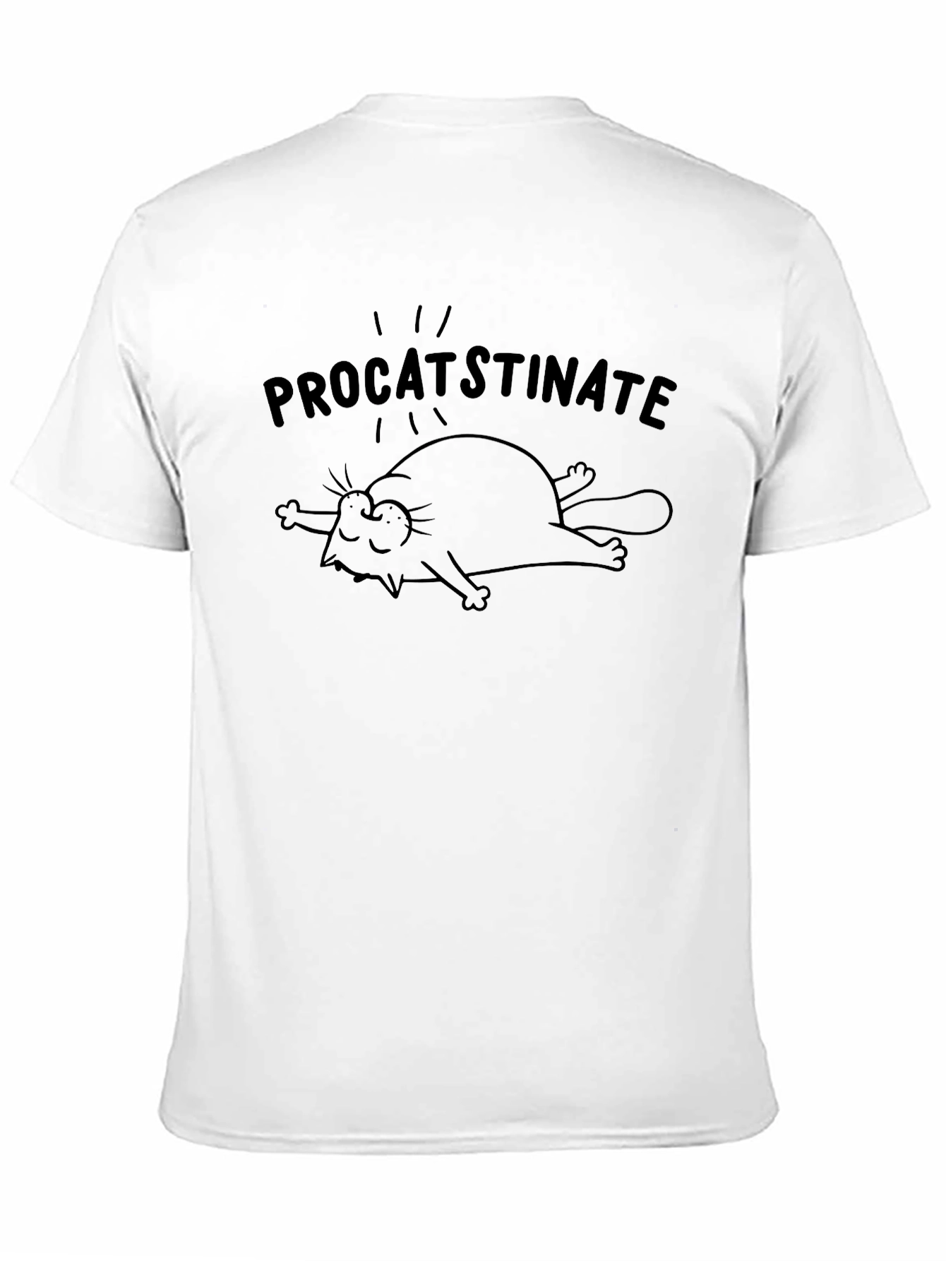 Procatstinate Lazy Cat T-Shirt - Funny Humor Tee