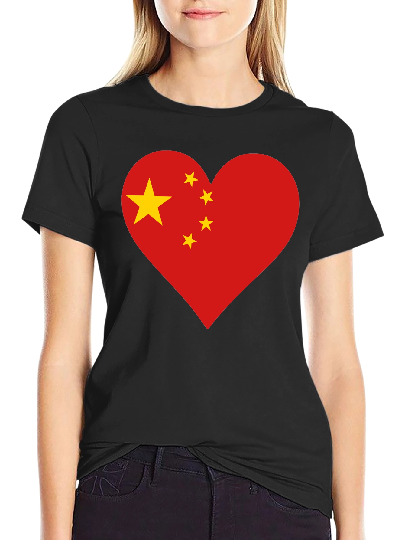 China Flag Heart T-Shirt