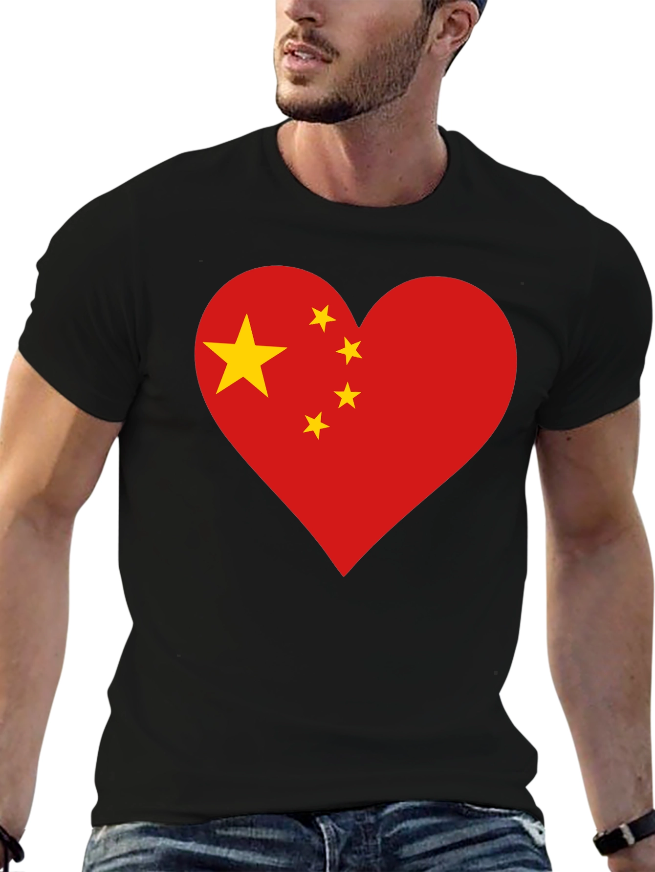 China Flag Heart T-Shirt