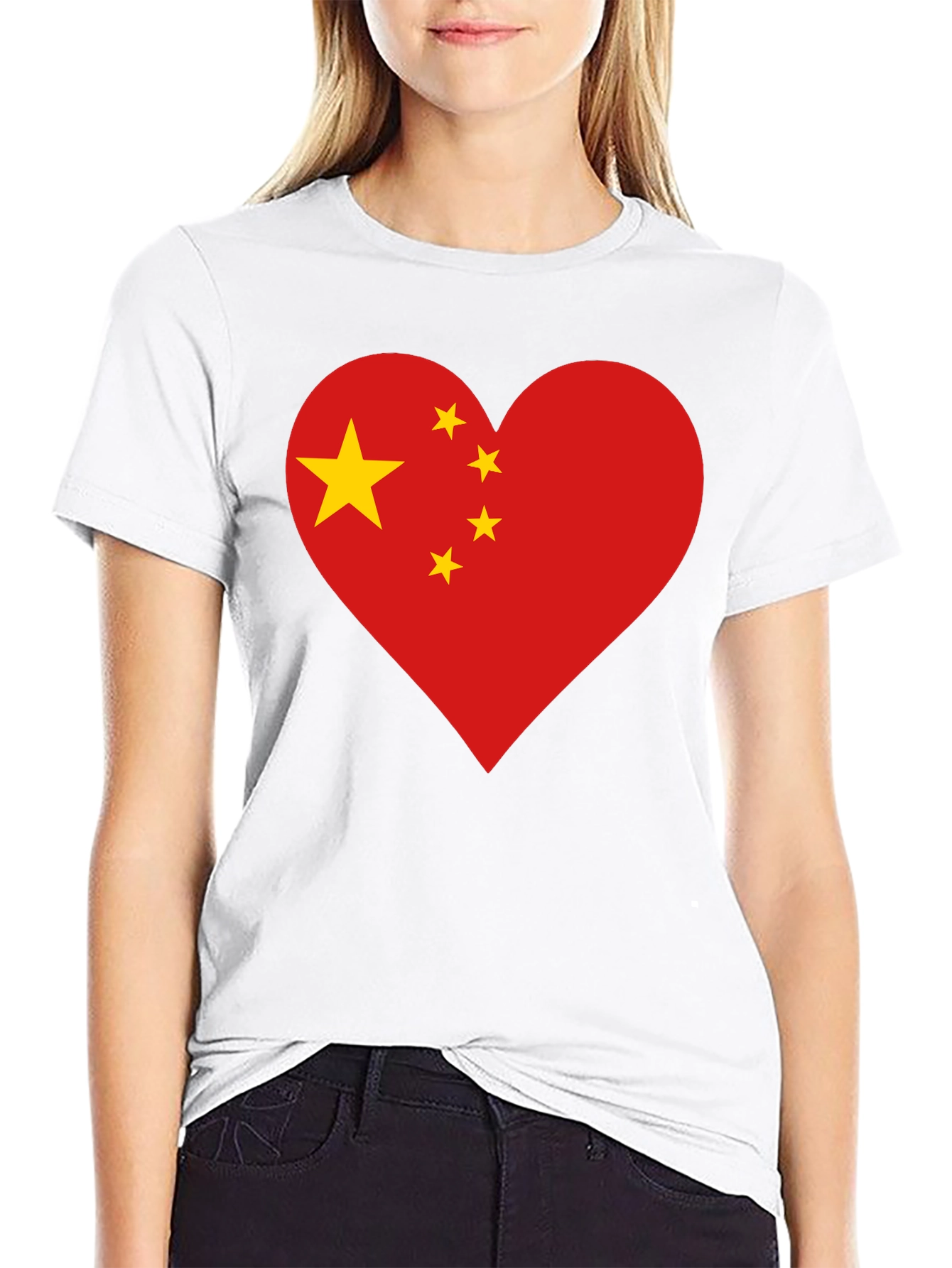 China Flag Heart T-Shirt