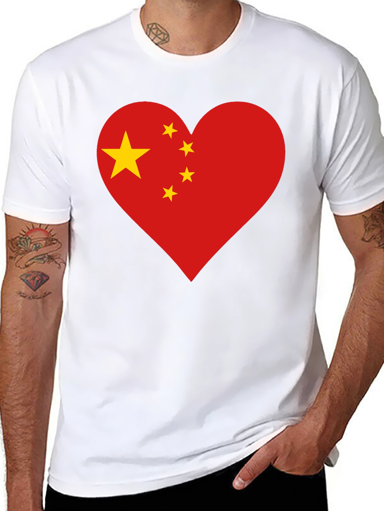 China Flag Heart T-Shirt
