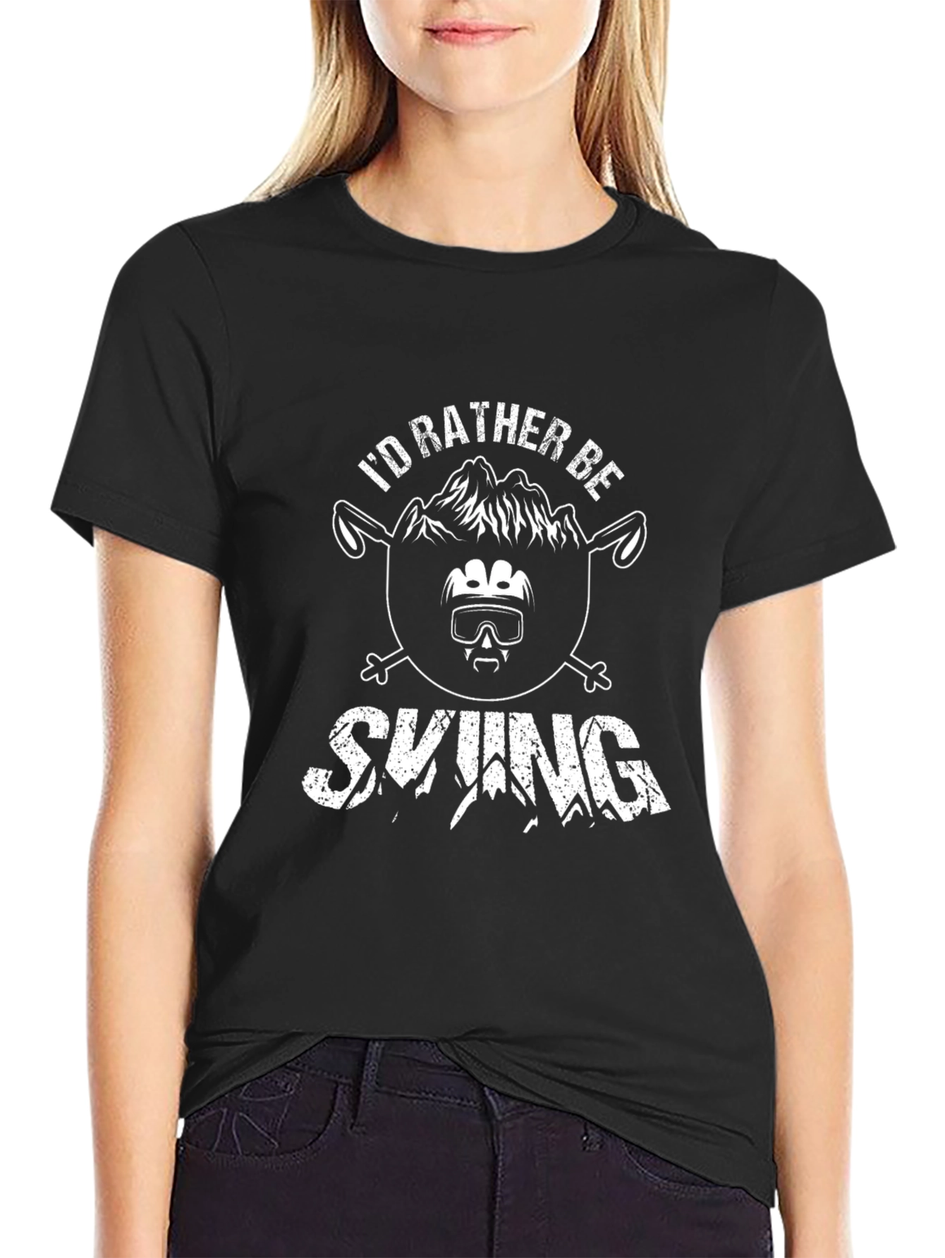 Skiing Graphic Tee - Id Rather Be Skiing
