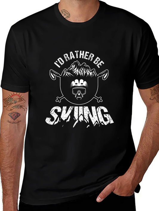 Skiing Graphic Tee - Id Rather Be Skiing
