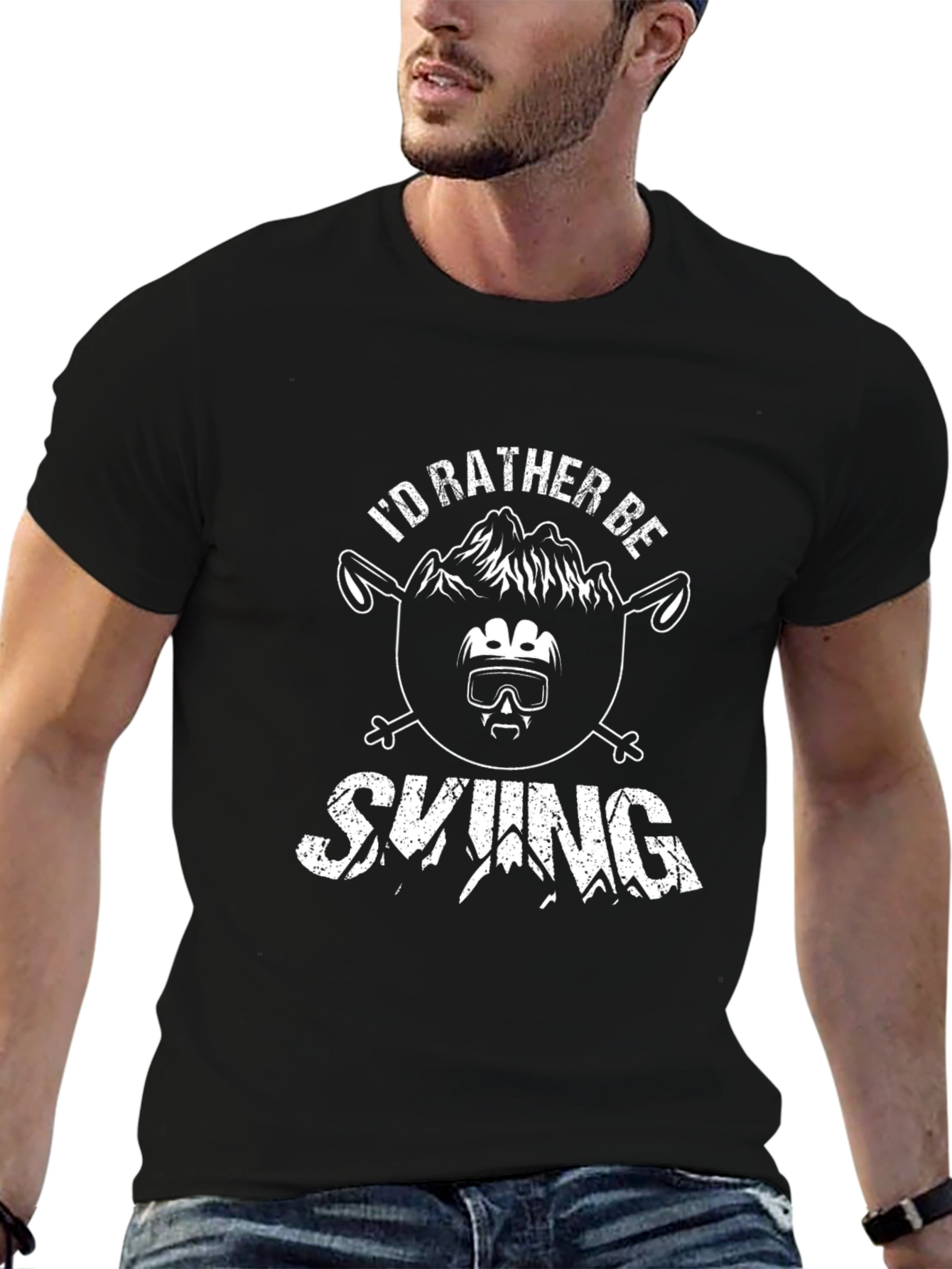 Skiing Graphic Tee - Id Rather Be Skiing
