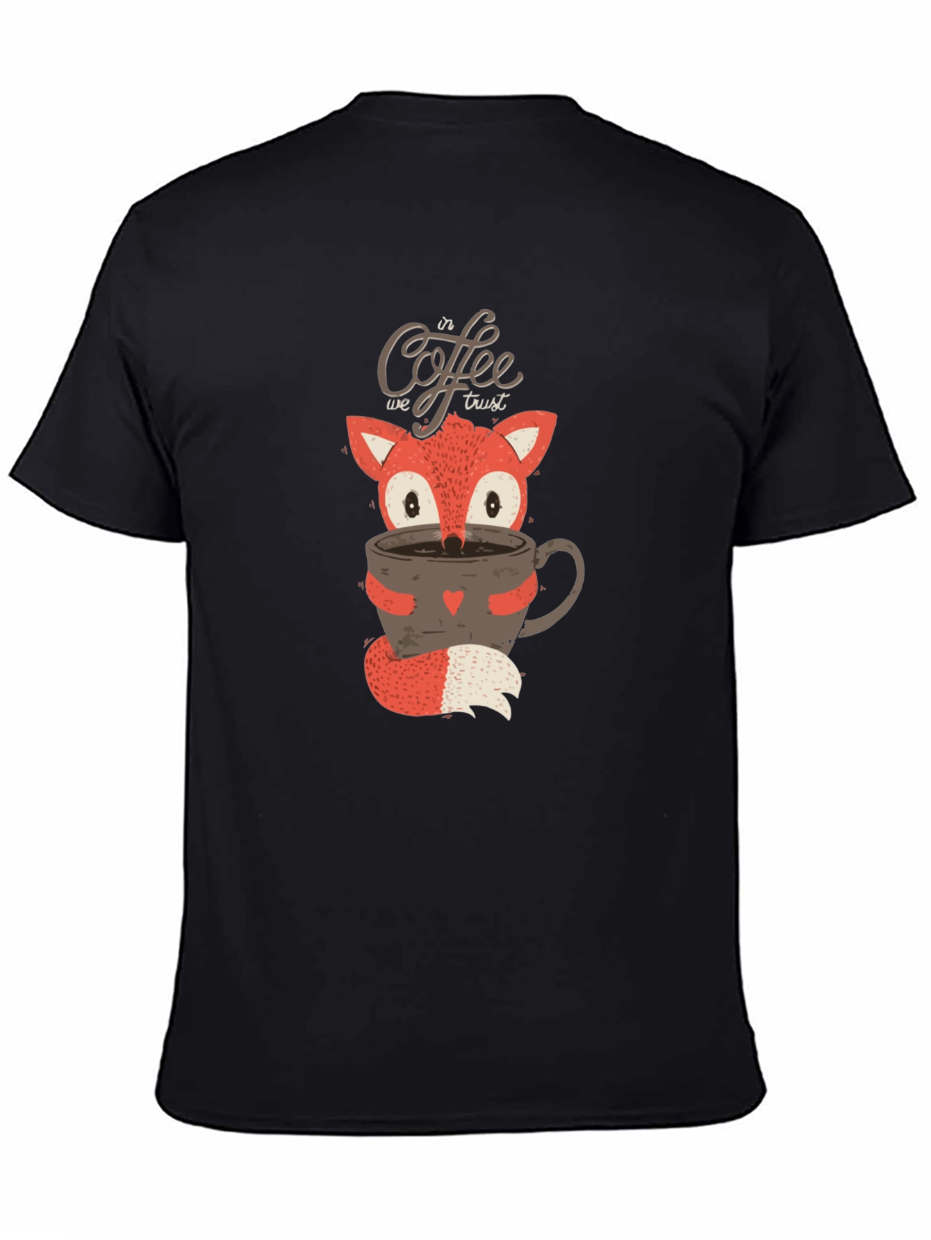 Fox Coffee Lover T-Shirt - In Coffee We Trust