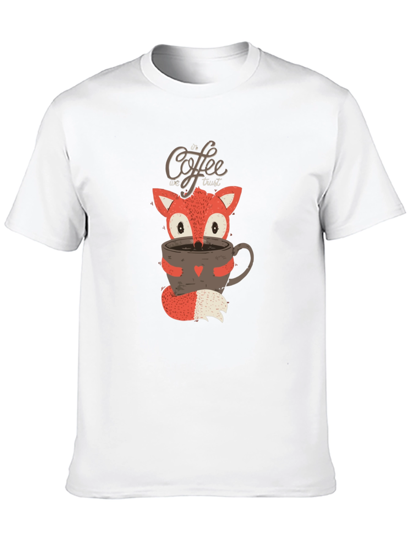 Fox Coffee Lover T-Shirt - In Coffee We Trust