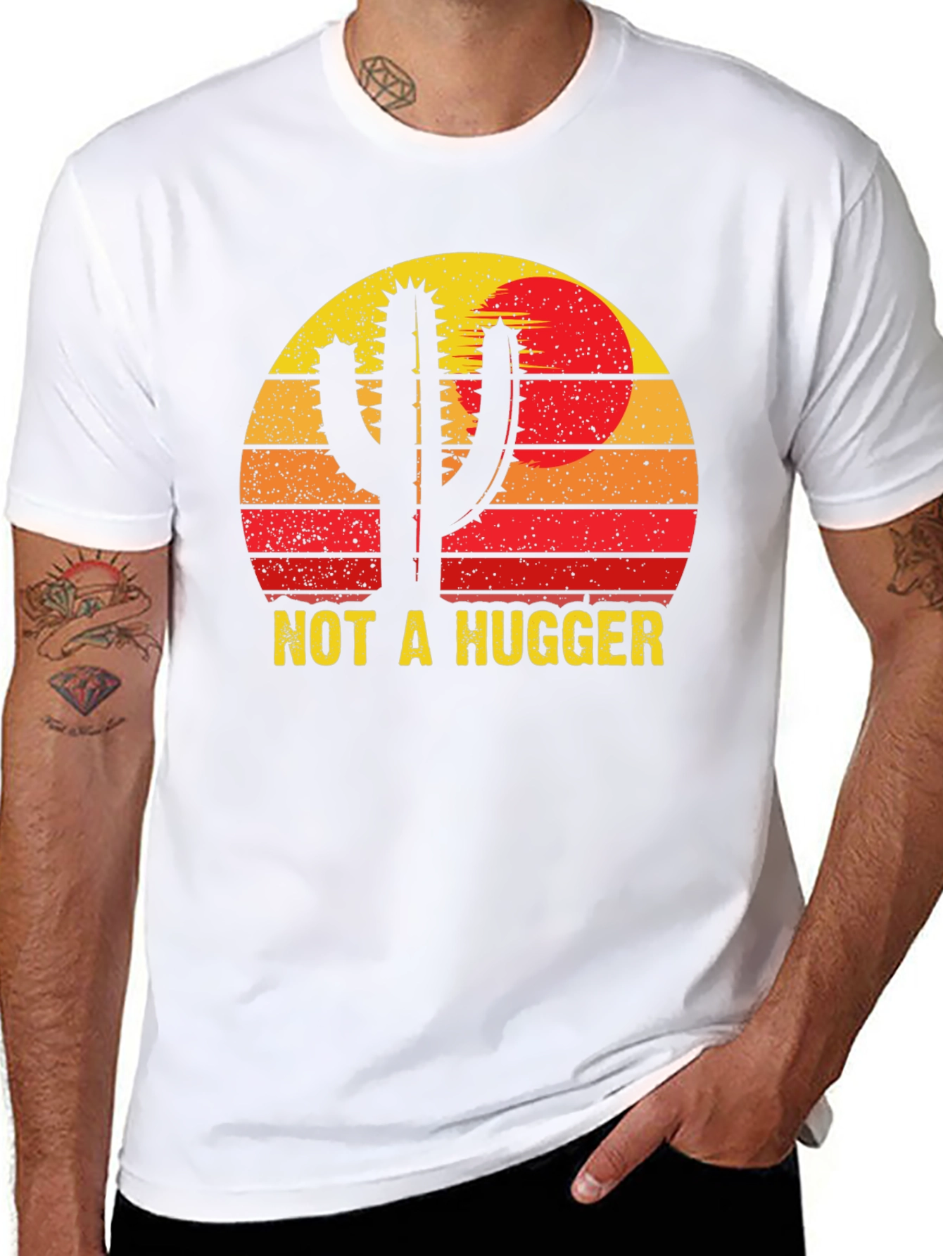 Not A Hugger Cactus Graphic Tee