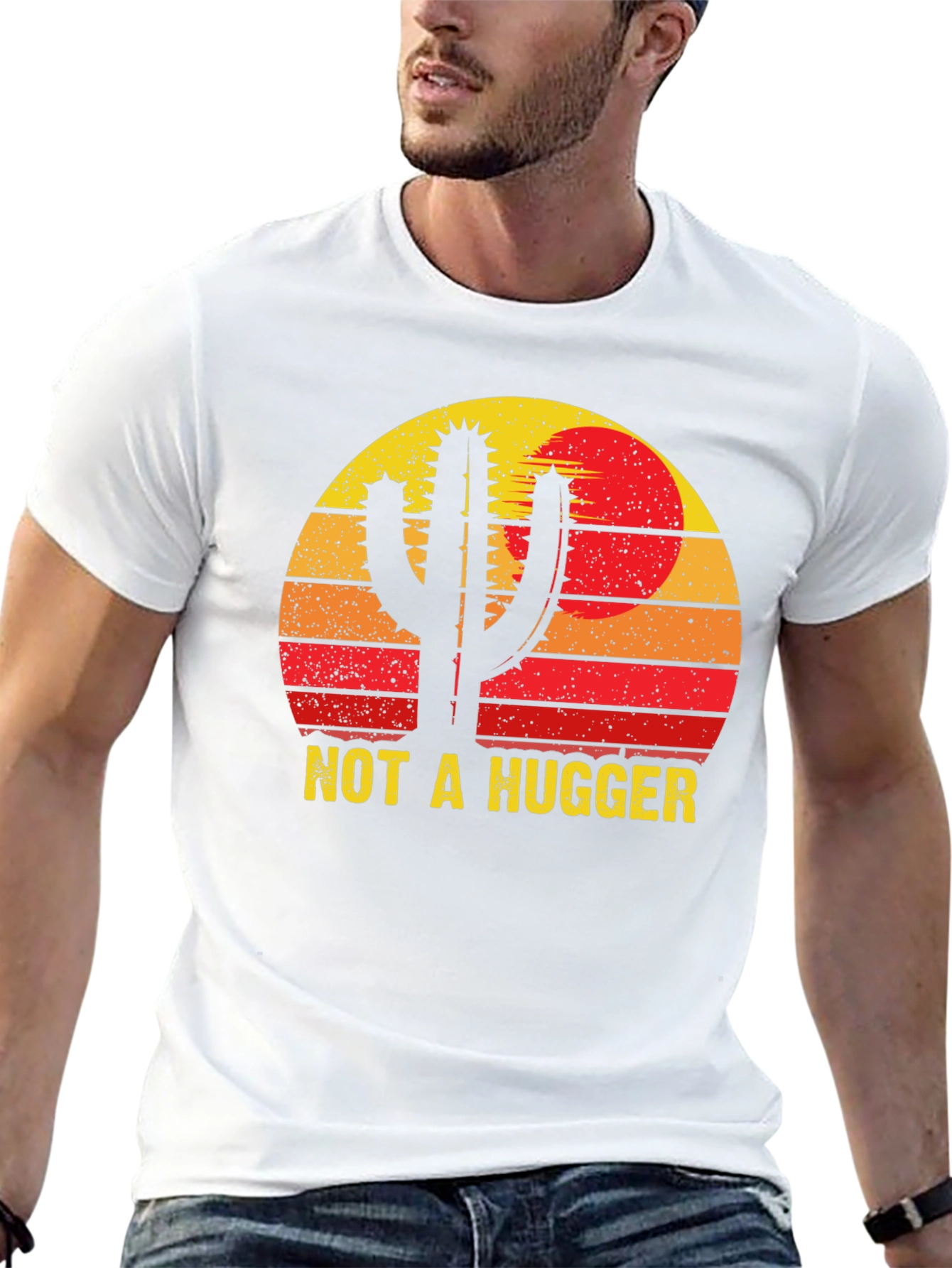 Not A Hugger Cactus Graphic Tee