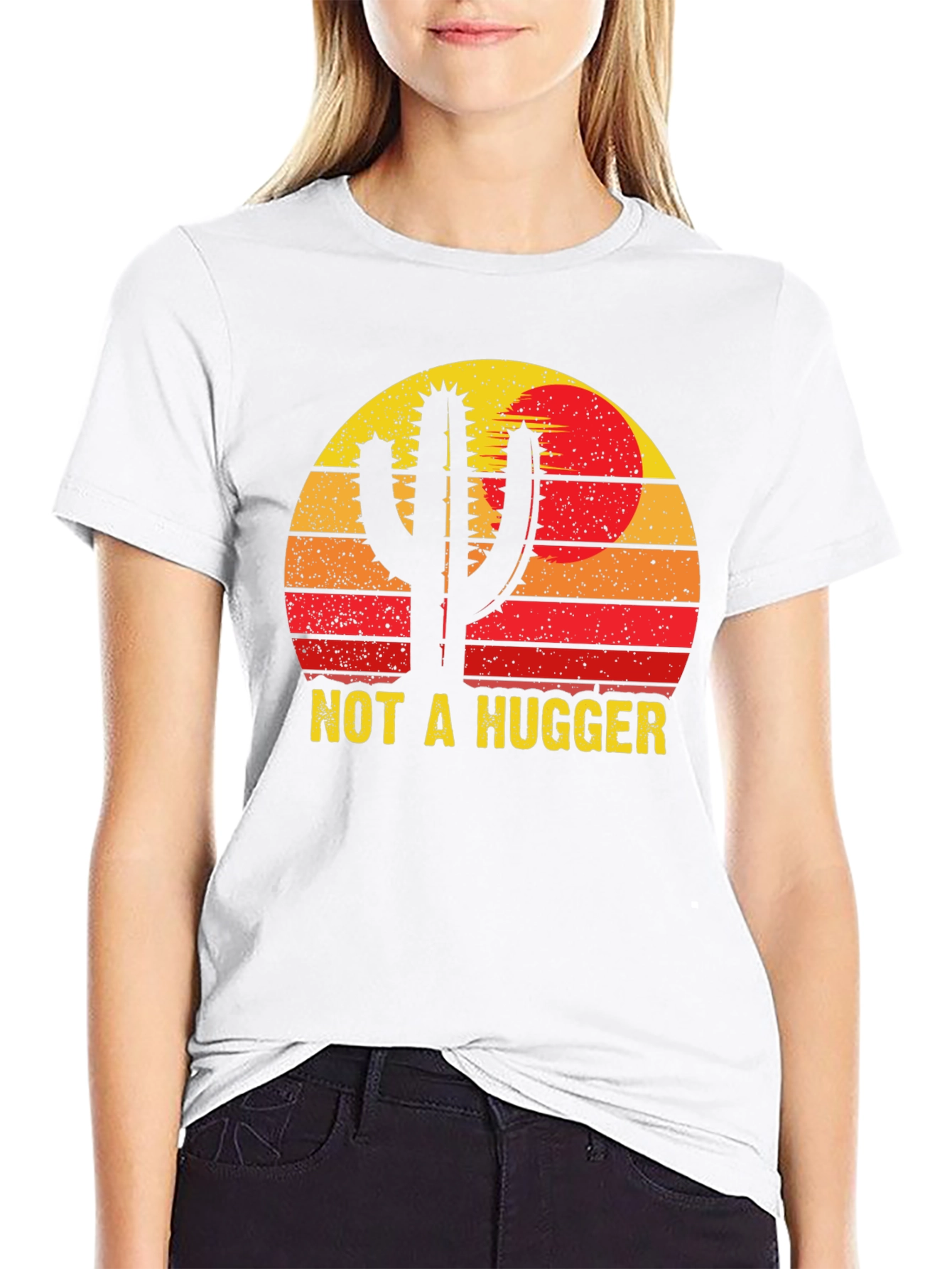 Not A Hugger Cactus Graphic Tee