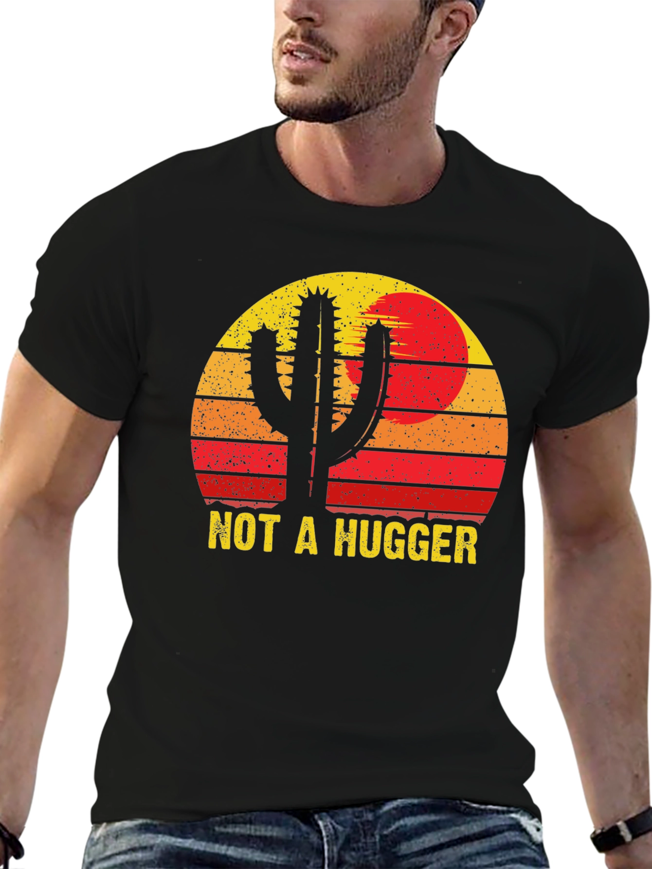 Not A Hugger Cactus Graphic Tee