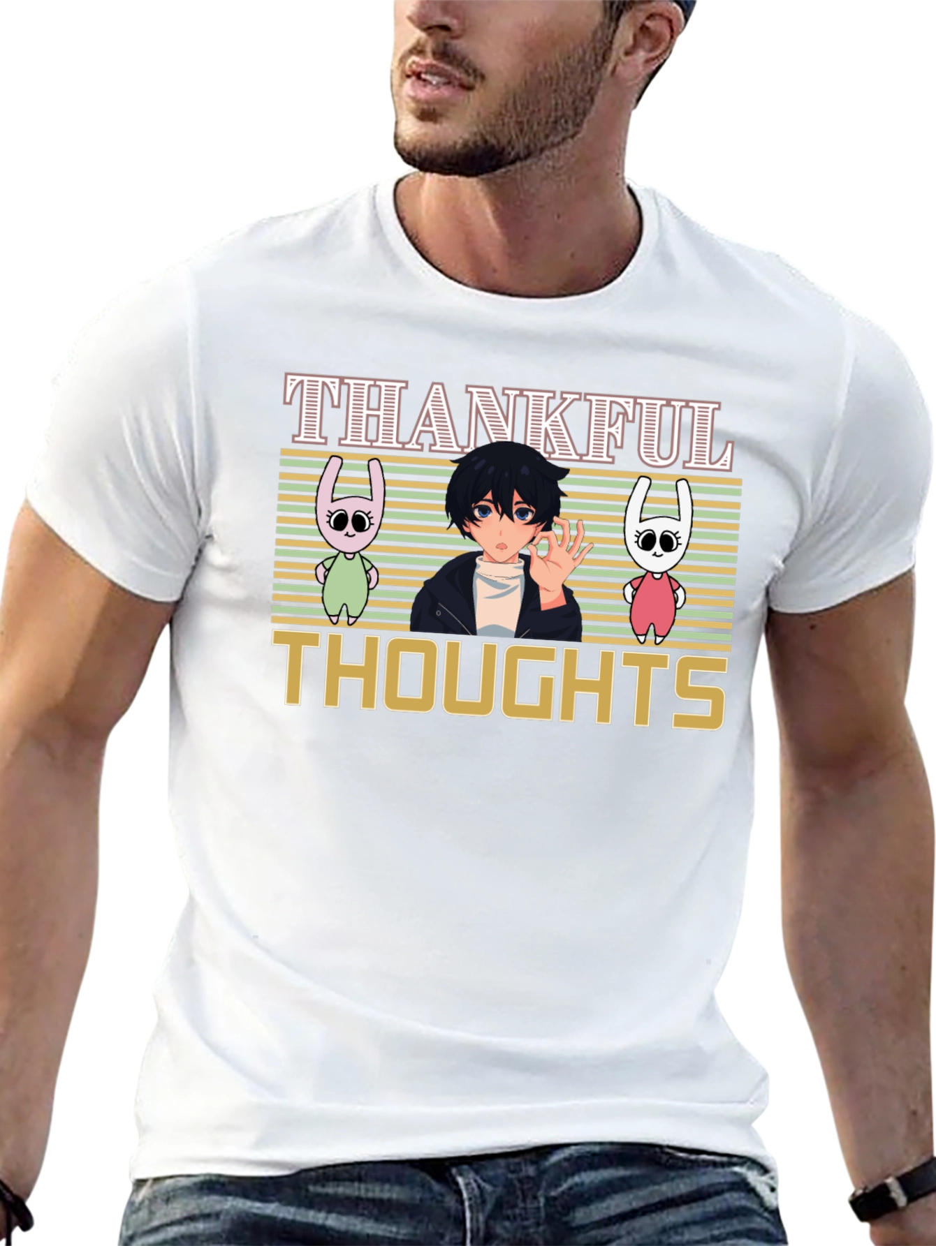 Thankful Thoughts Anime Graphic T-Shirt