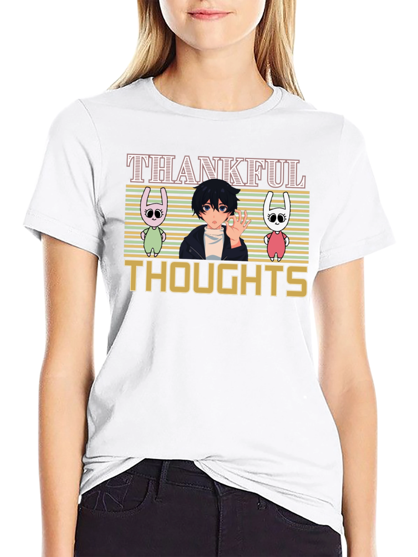 Thankful Thoughts Anime Graphic T-Shirt