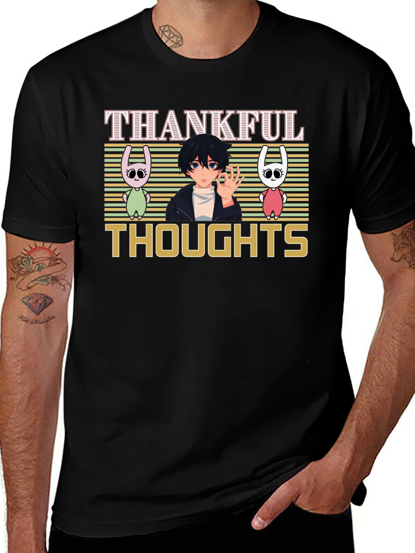 Thankful Thoughts Anime Graphic T-Shirt