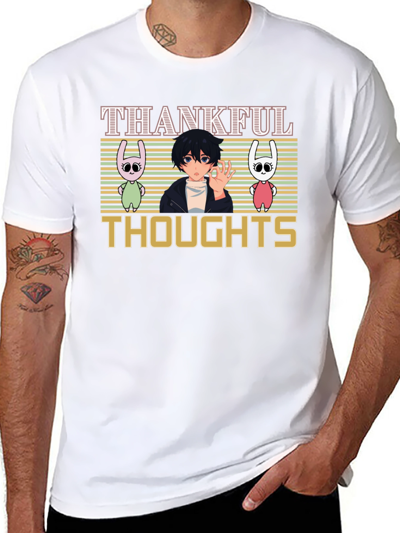 Thankful Thoughts Anime Graphic T-Shirt