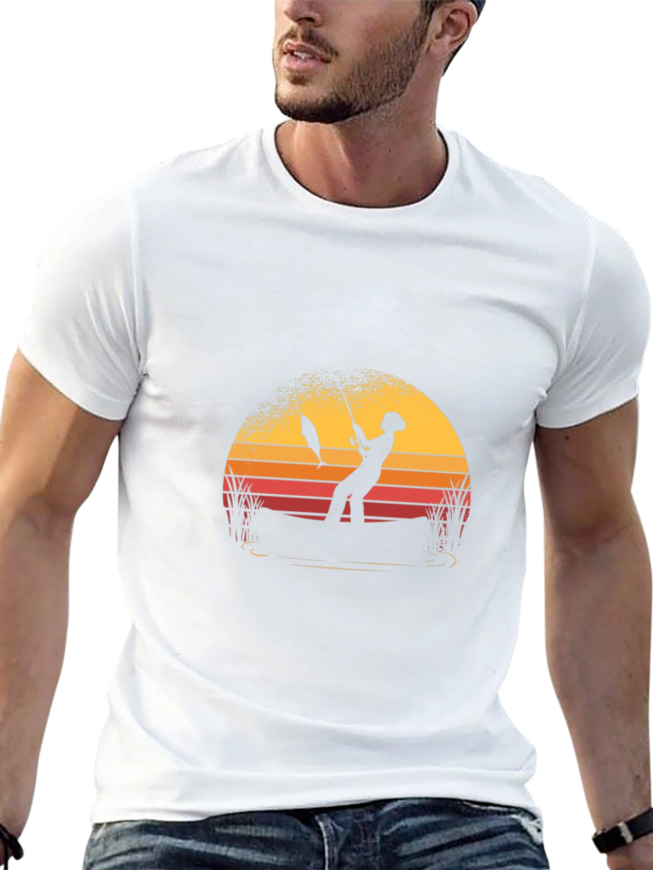 Fishing Silhouette Graphic Tee