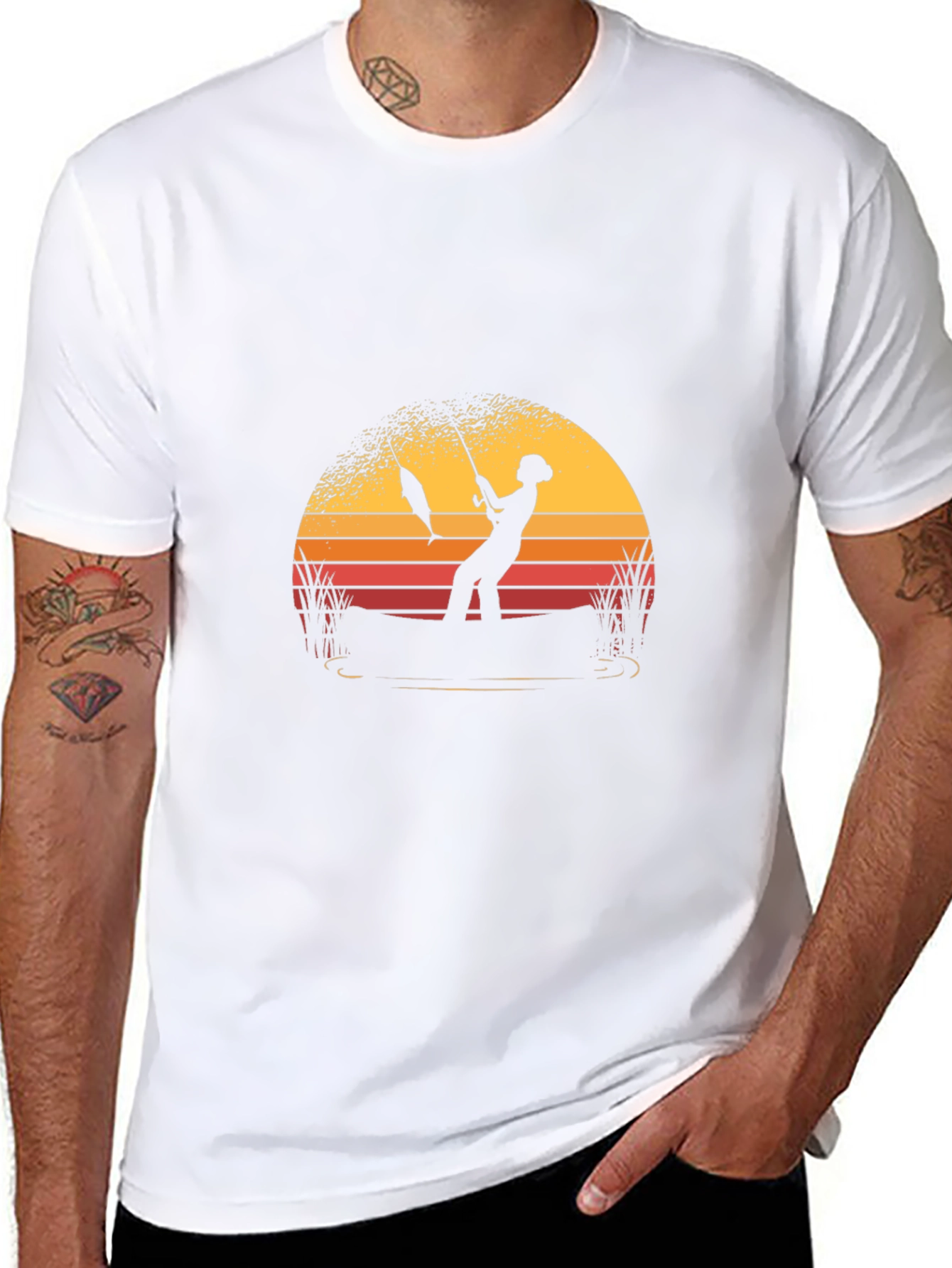 Fishing Silhouette Graphic Tee