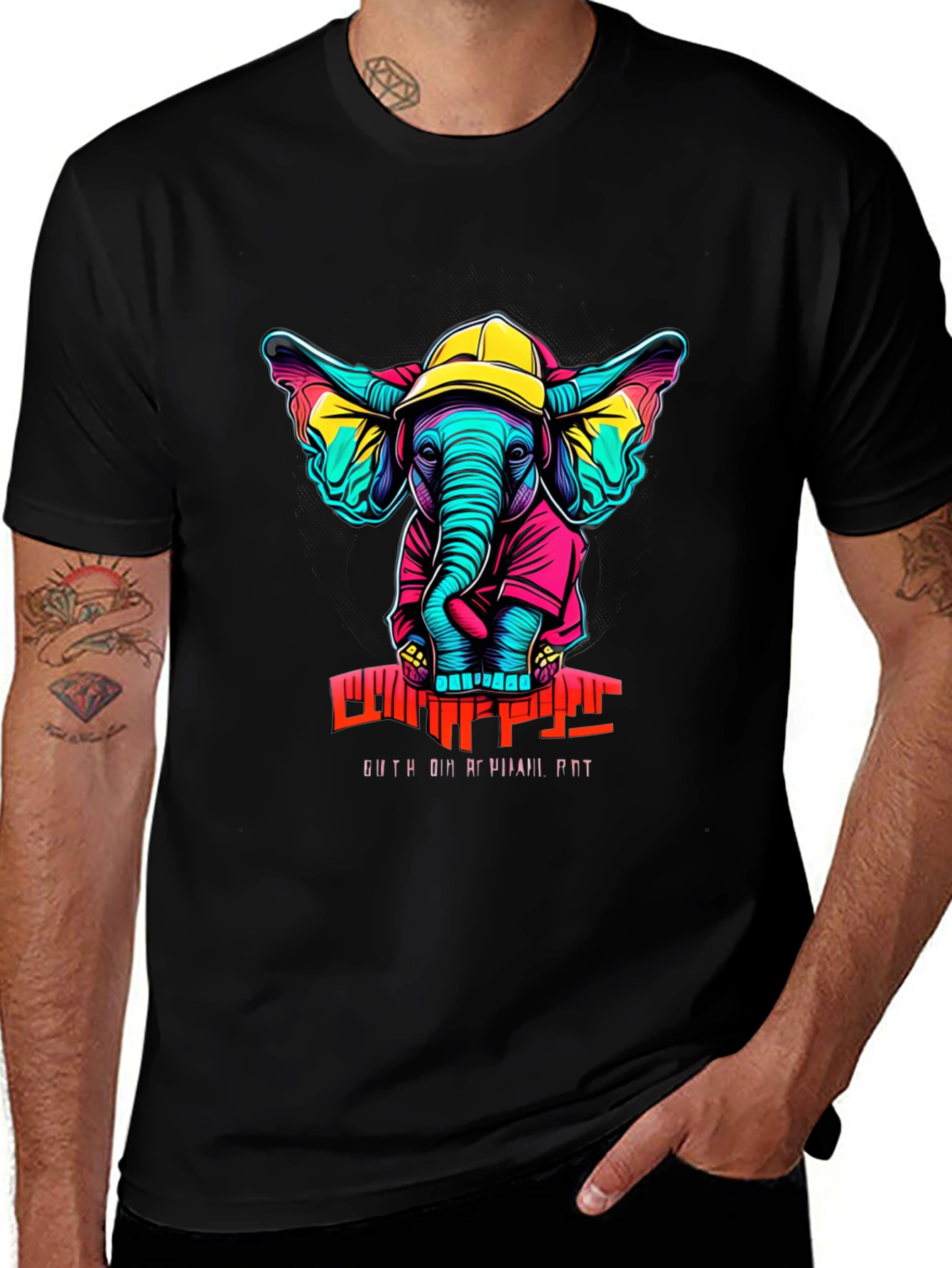 Funky Elephant Graphic Tee