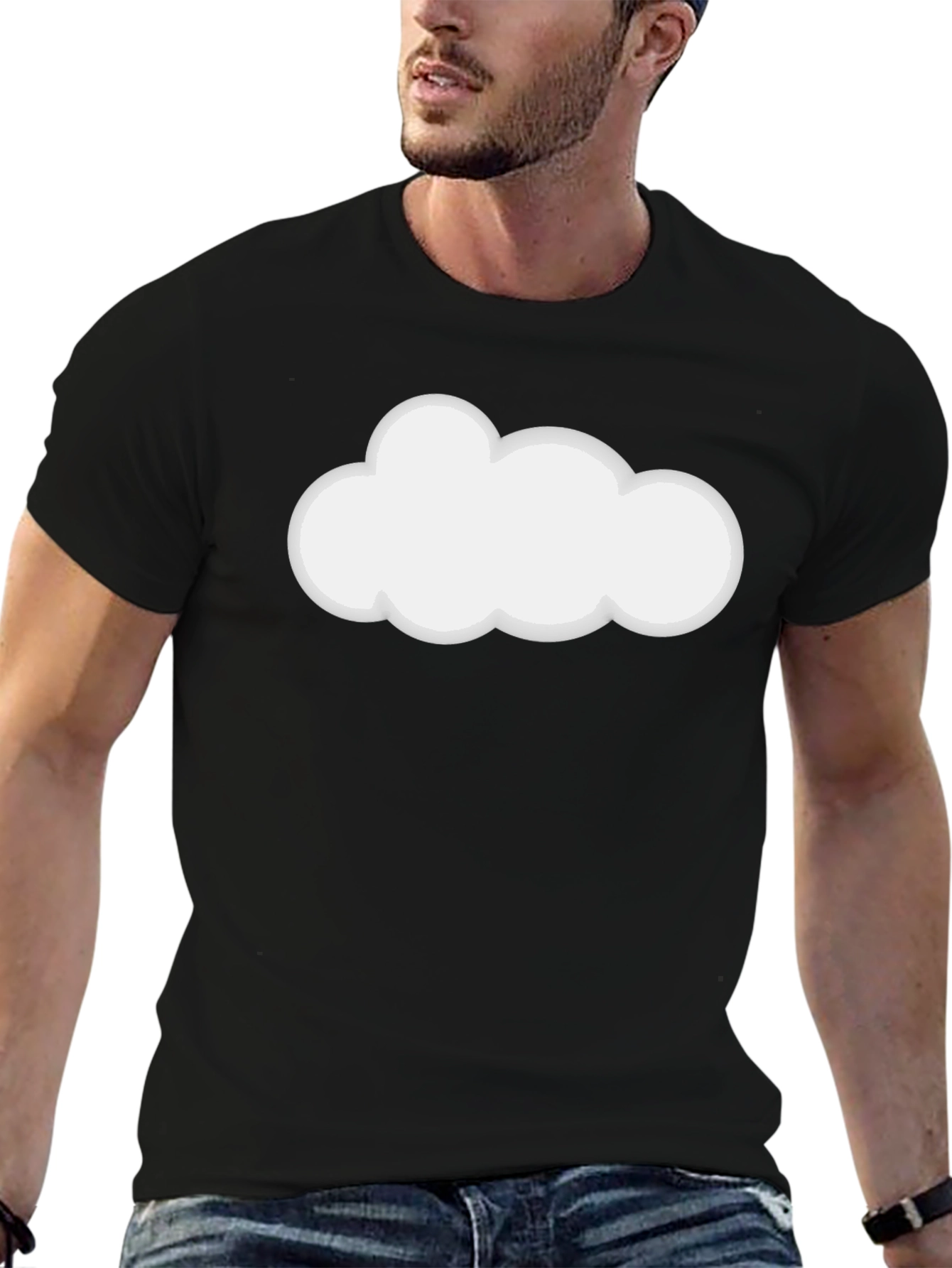 Cloud Graphic Black T-Shirt