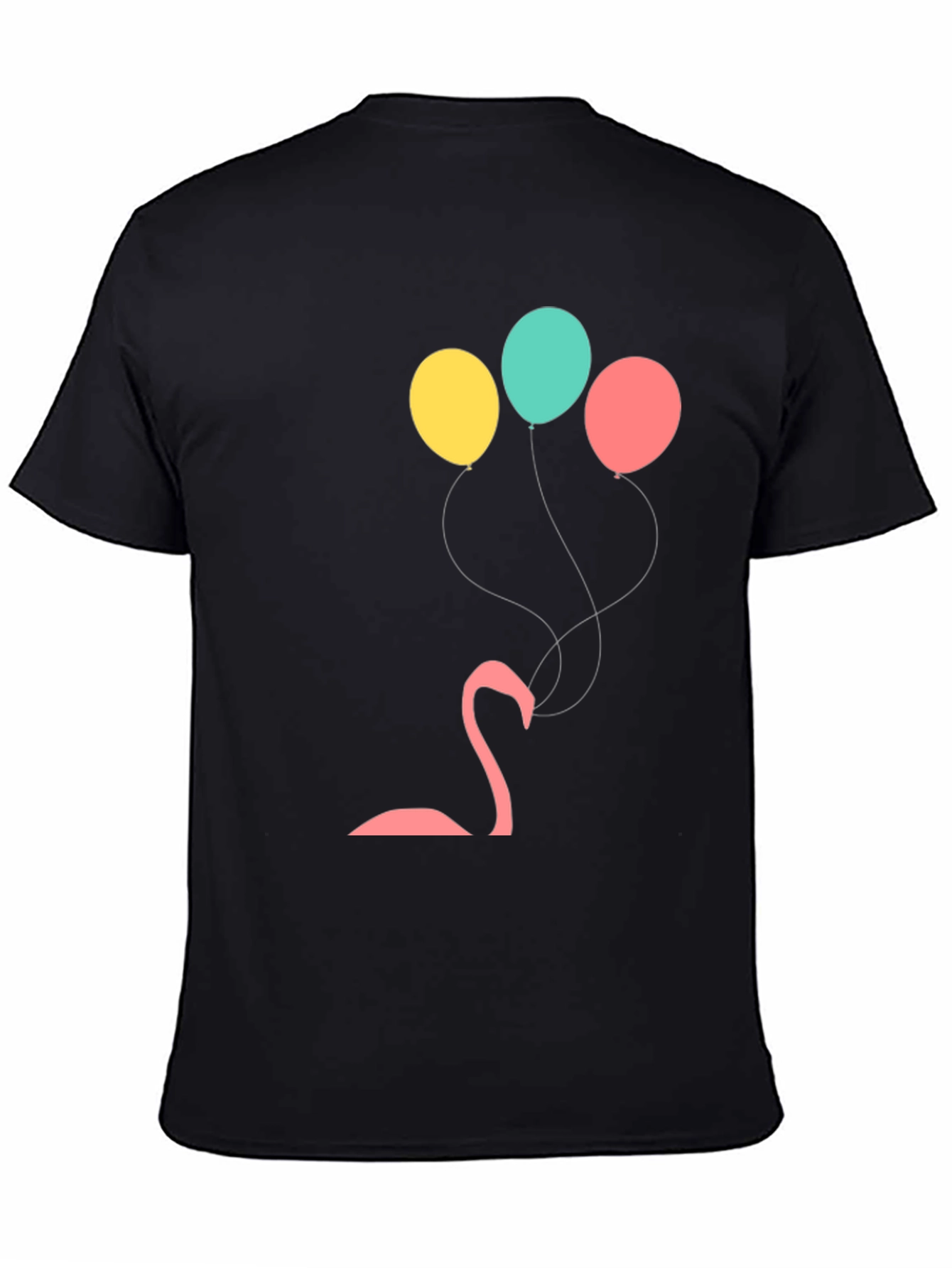 Black Flamingo Balloon Graphic Tee