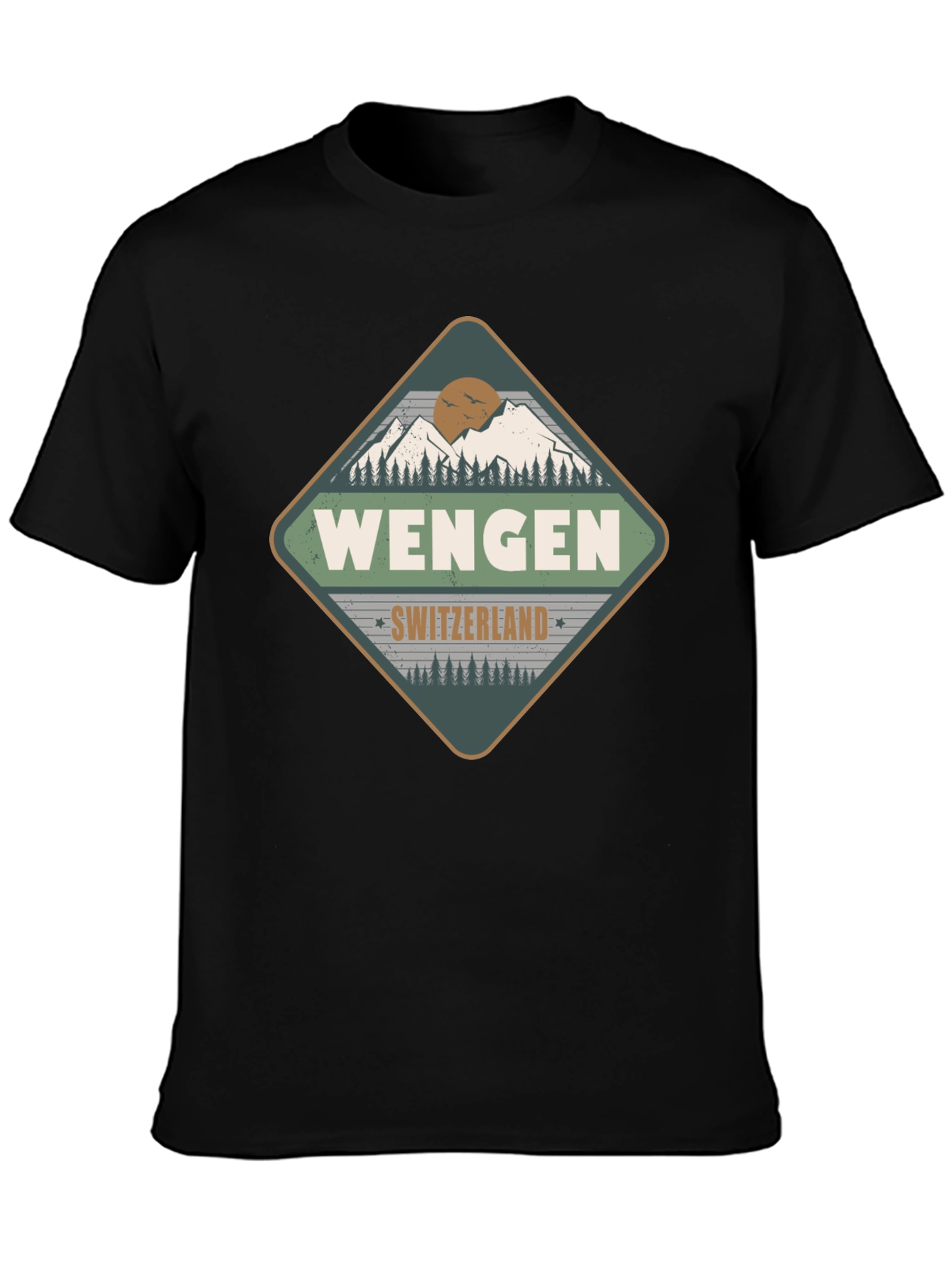 Wengen Switzerland Mountain T-Shirt