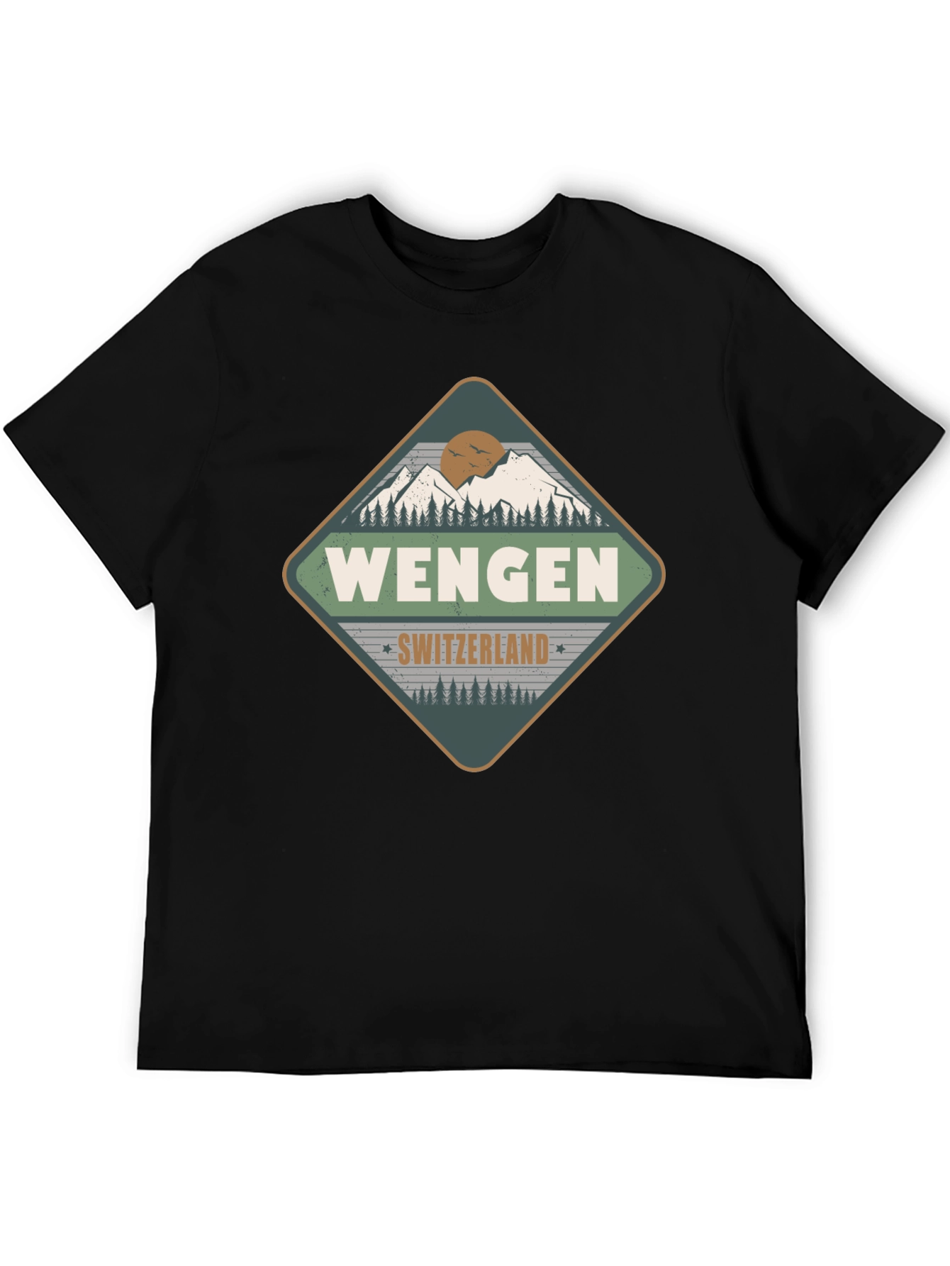 Wengen Switzerland Mountain T-Shirt