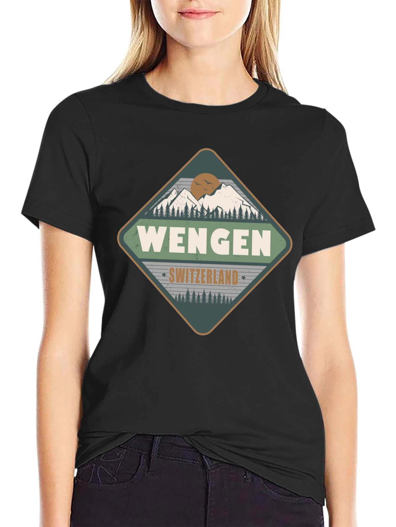 Wengen Switzerland Mountain T-Shirt