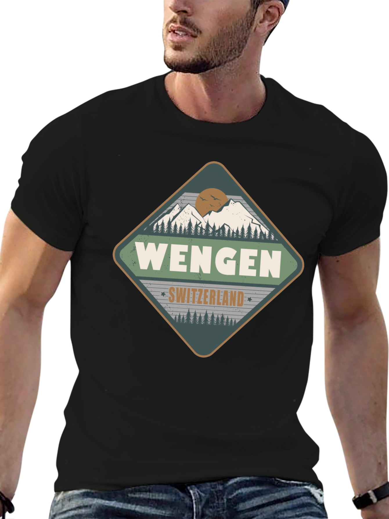 Wengen Switzerland Mountain T-Shirt