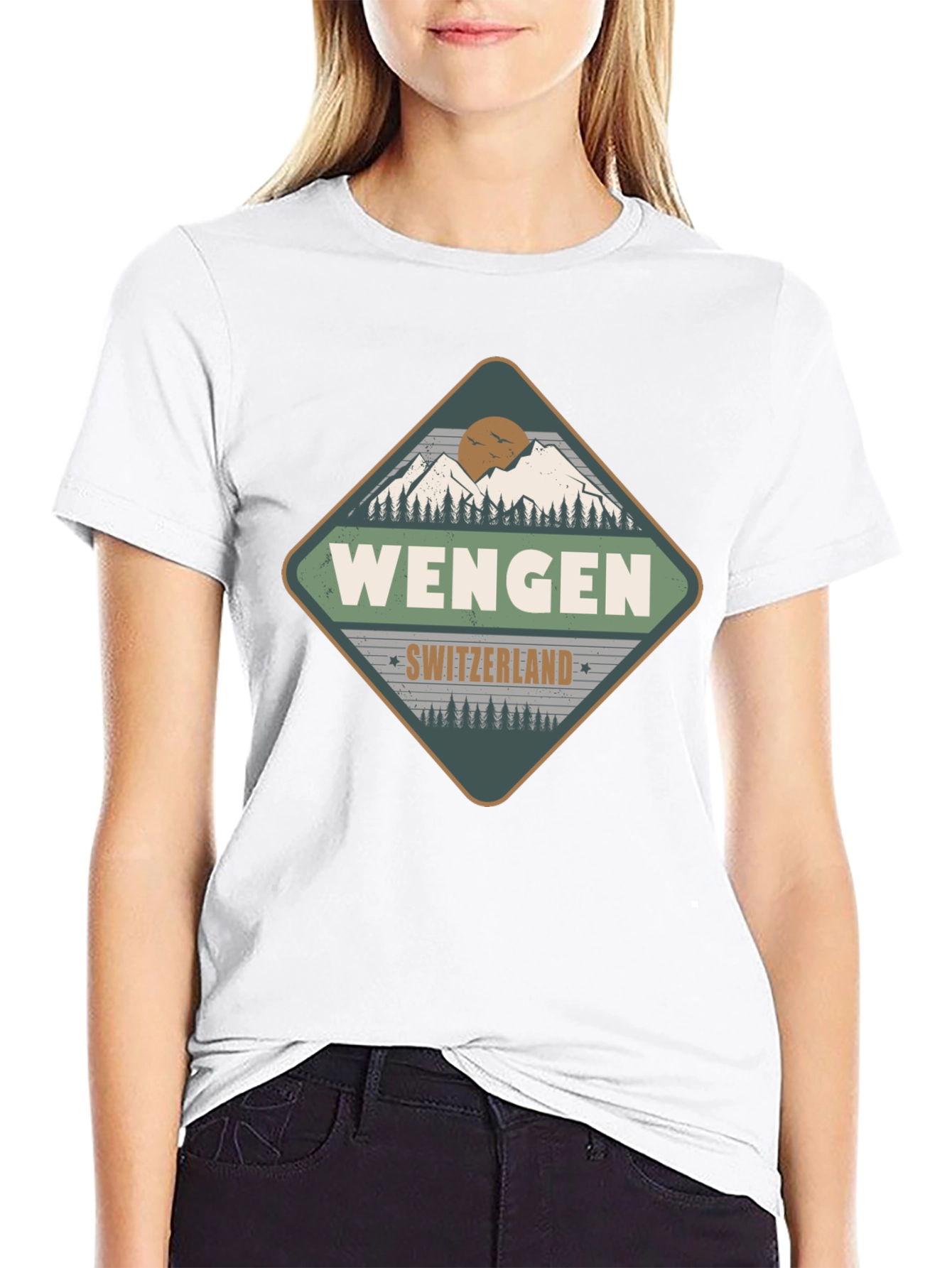Wengen Switzerland Mountain T-Shirt