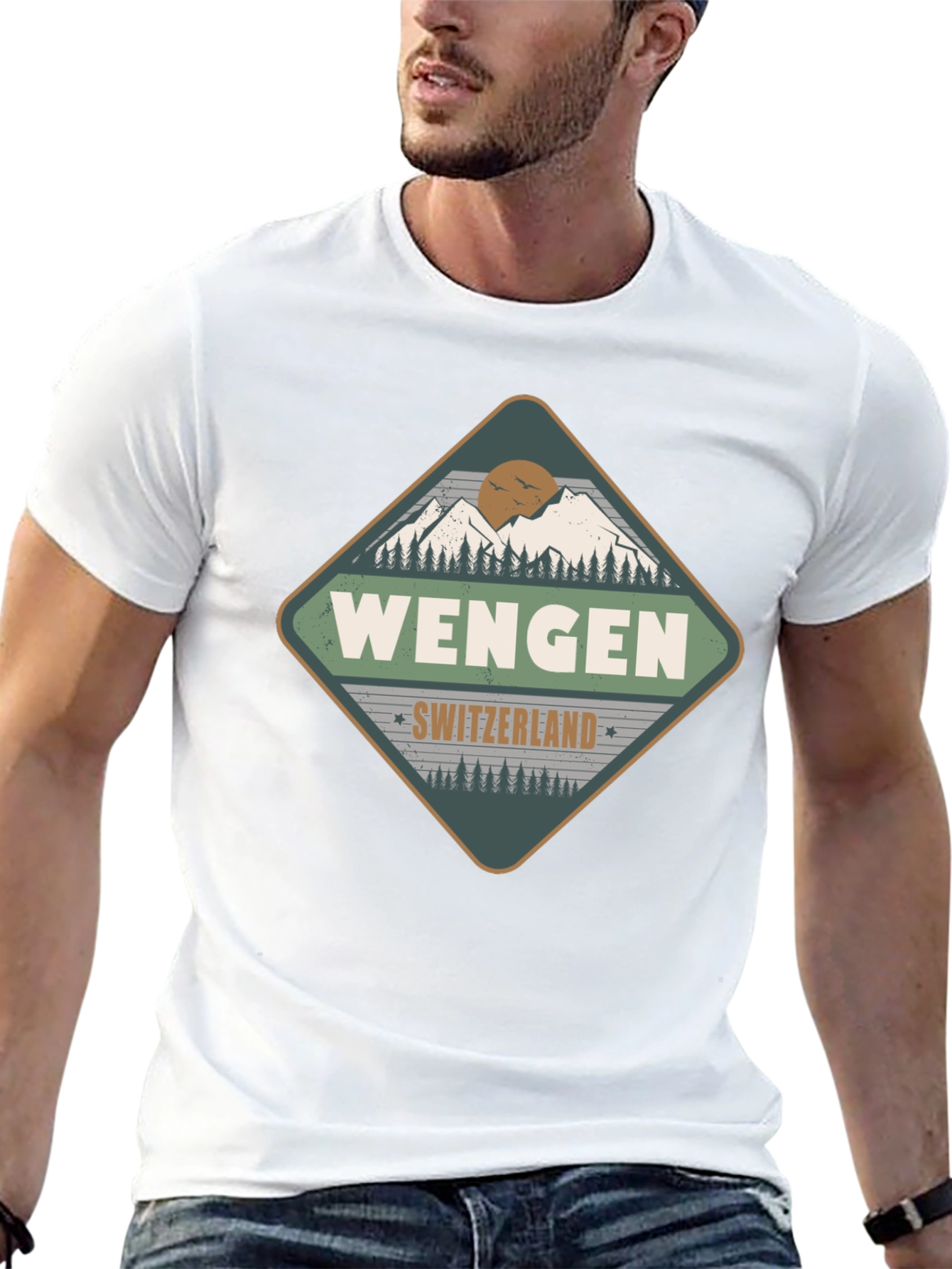 Wengen Switzerland Mountain T-Shirt