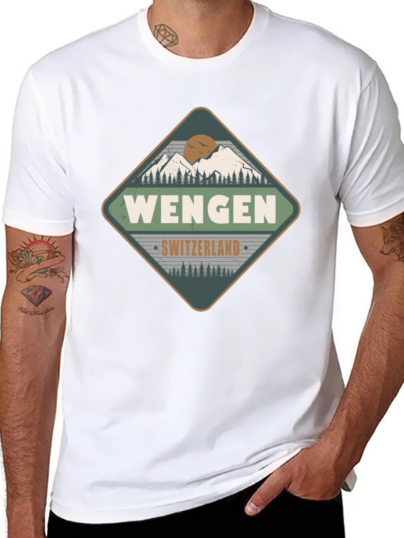 Wengen Switzerland Mountain T-Shirt