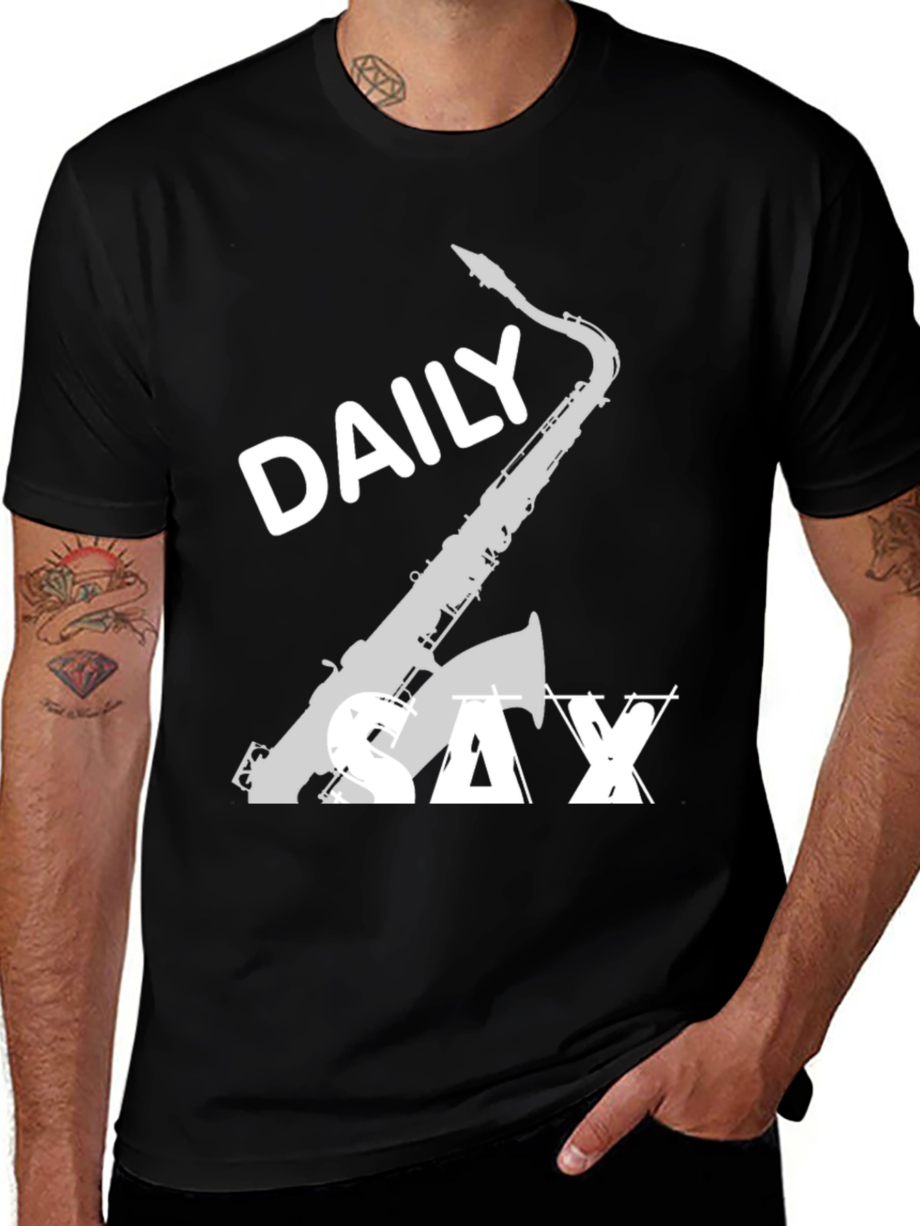 Daily Sax T-Shirt - Cool Music Lover Tee