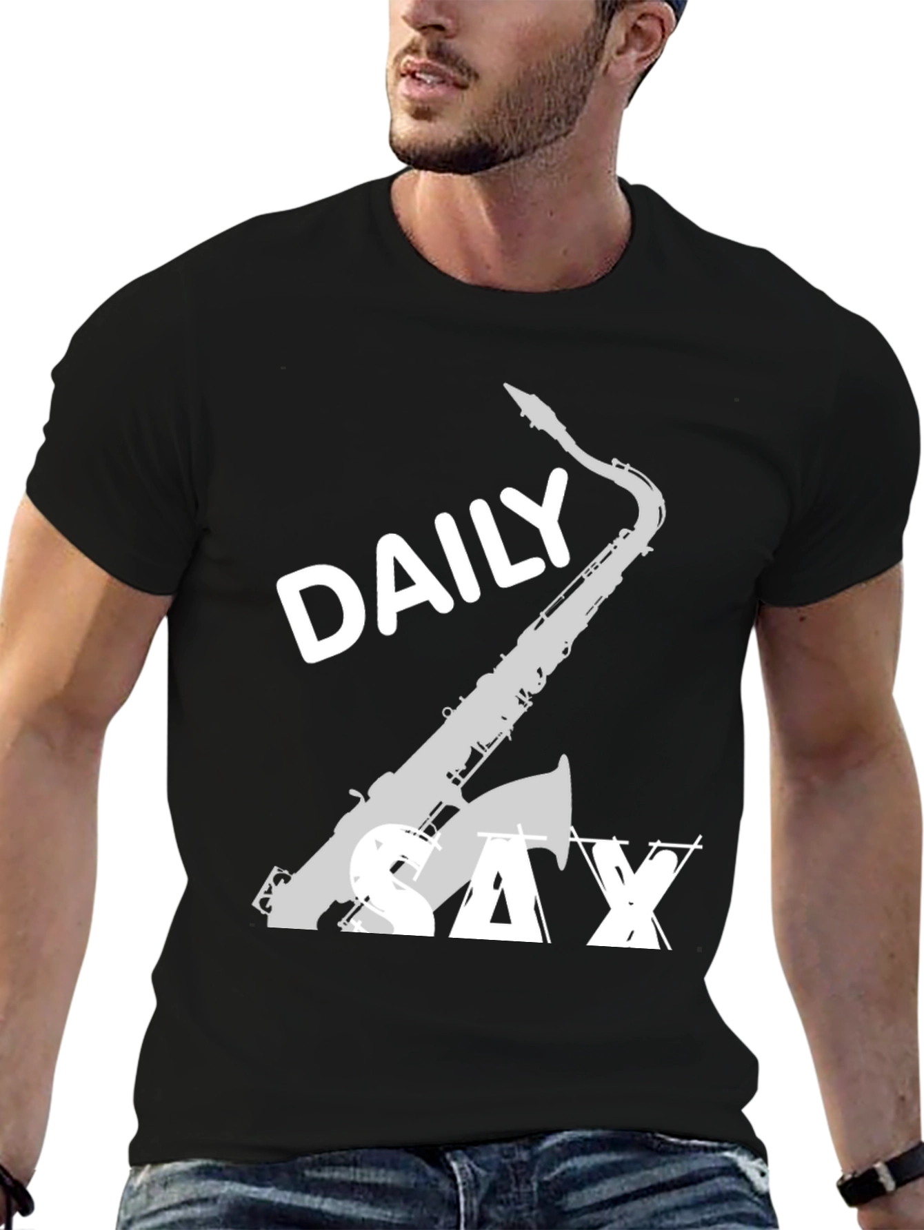 Daily Sax T-Shirt - Cool Music Lover Tee