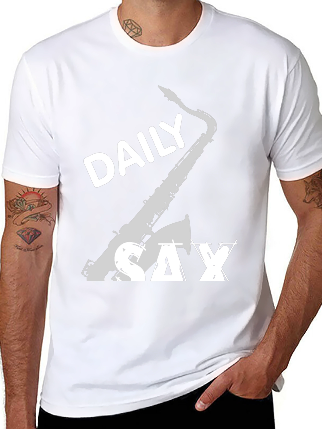 Daily Sax T-Shirt - Cool Music Lover Tee