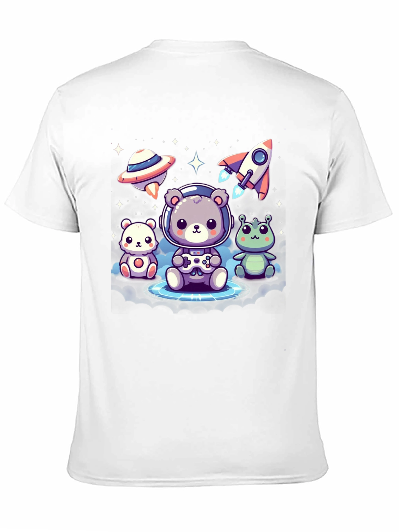 Cute Space Explorer T-Shirt - Black