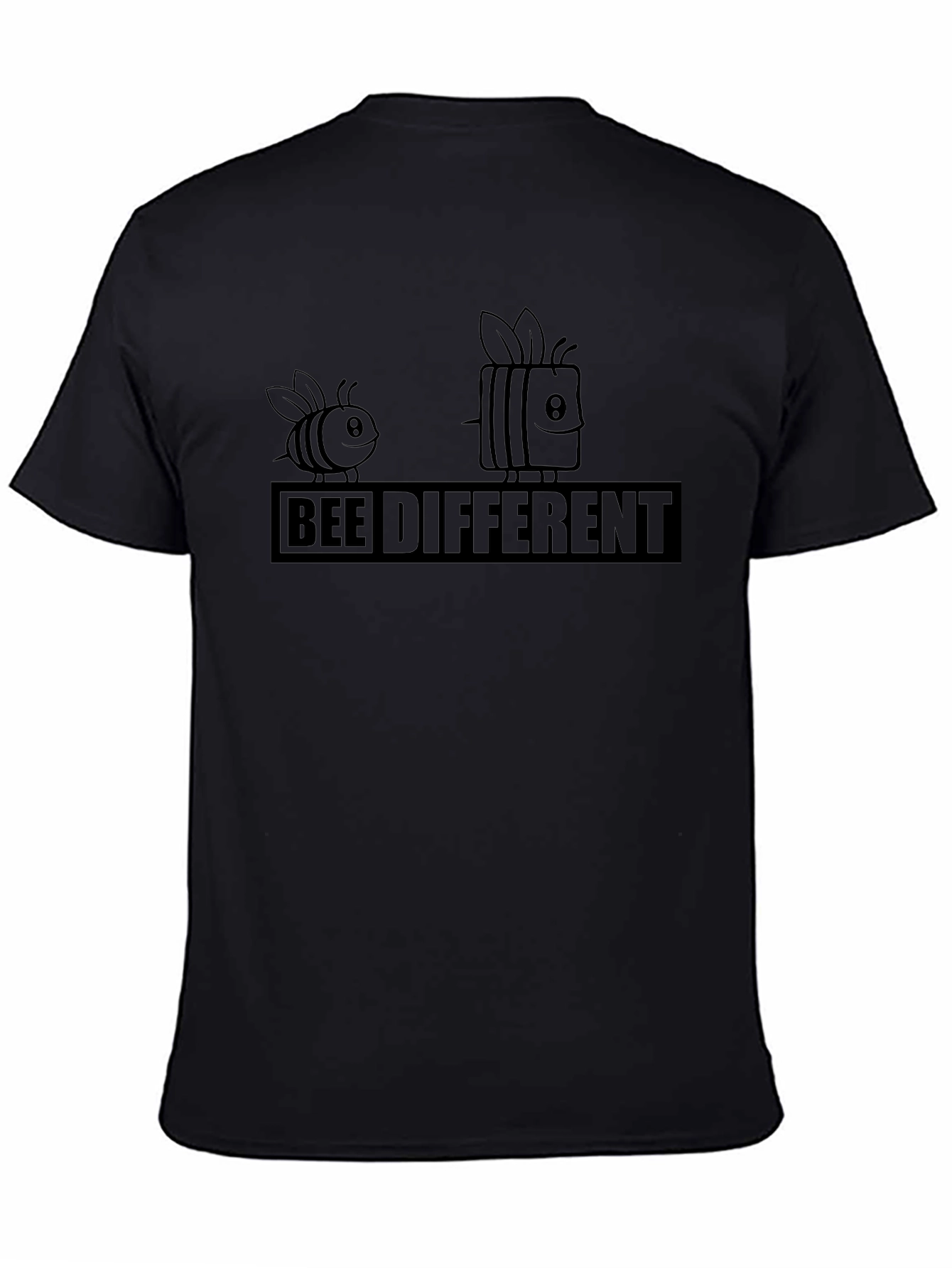 Bee Different Graphic Tee - Black