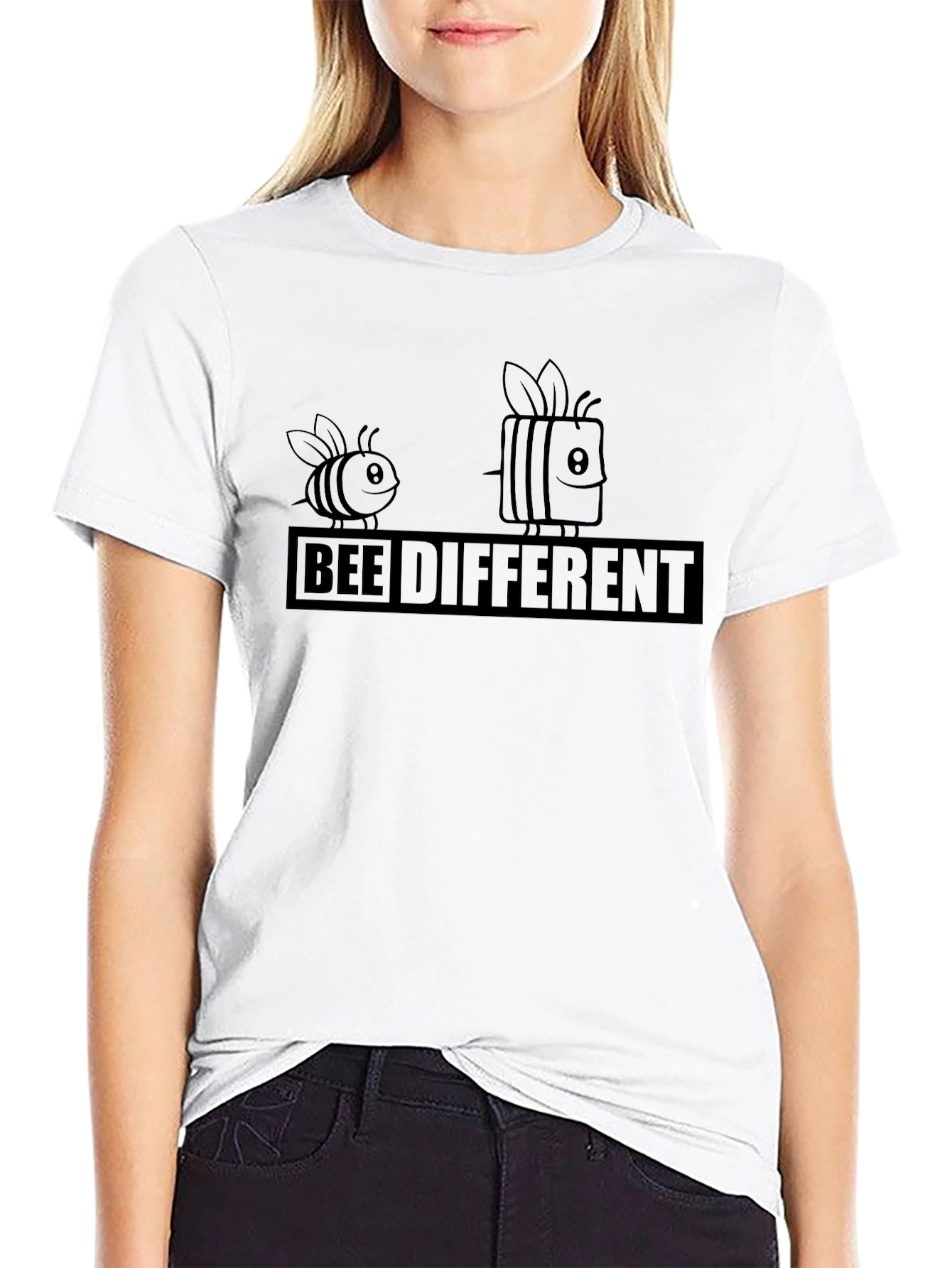 Bee Different Graphic Tee - Black