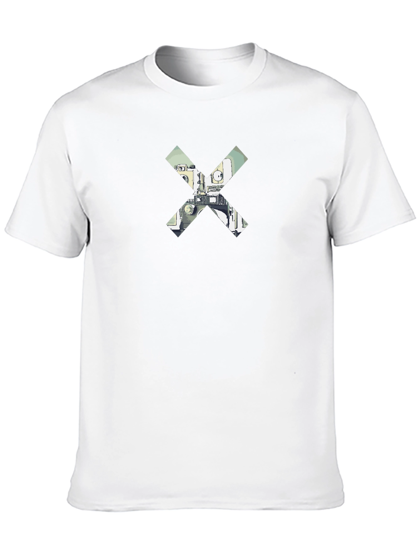 Abstract X Graphic Black T-Shirt