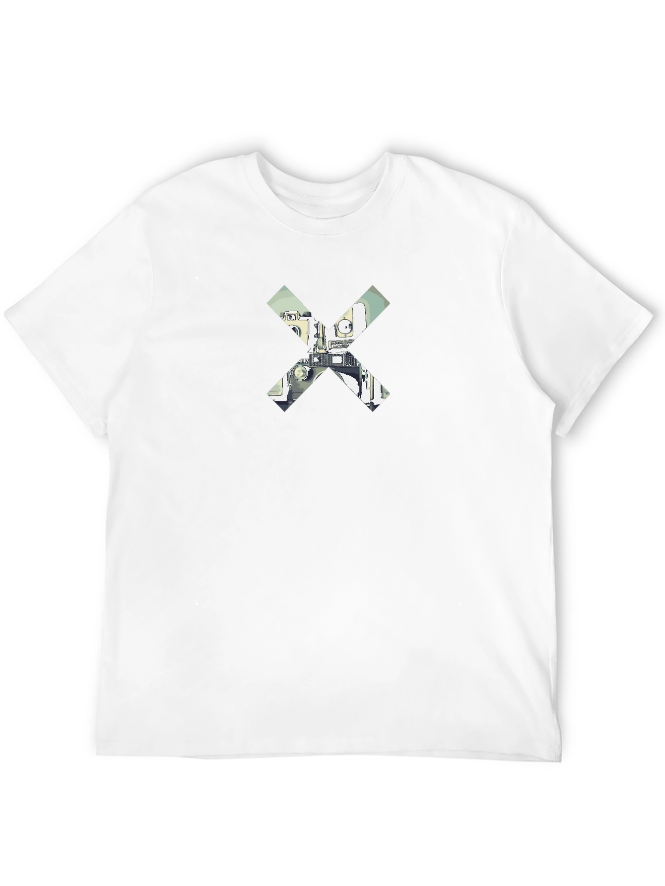Abstract X Graphic Black T-Shirt
