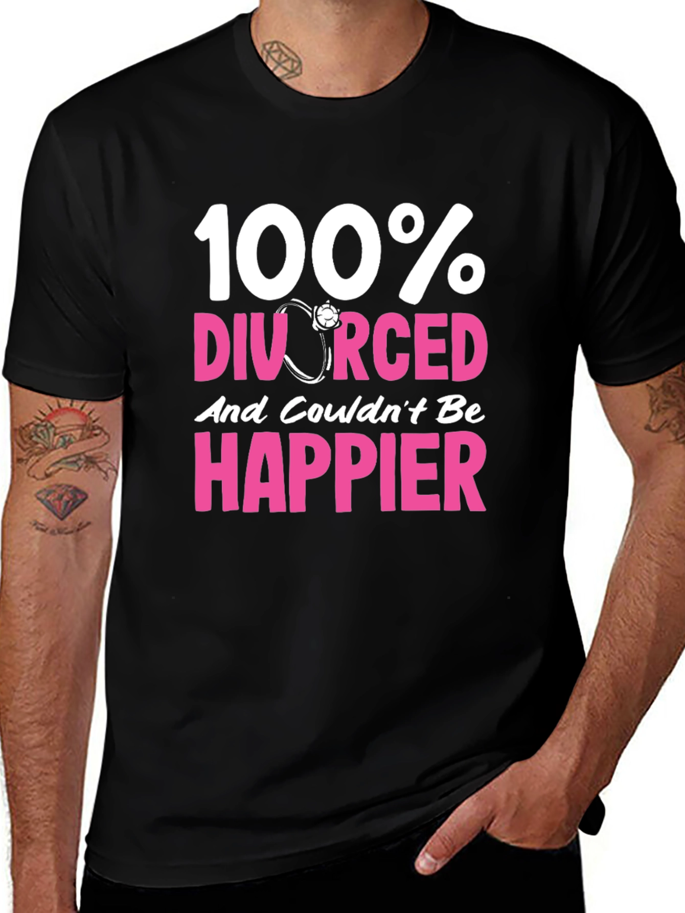 100% Divorced & Happier T-Shirt