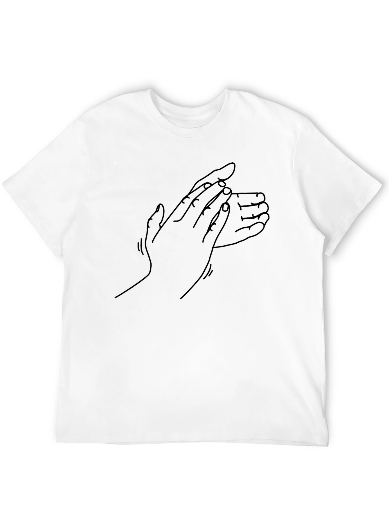 Clapping Hands Graphic Black T-Shirt