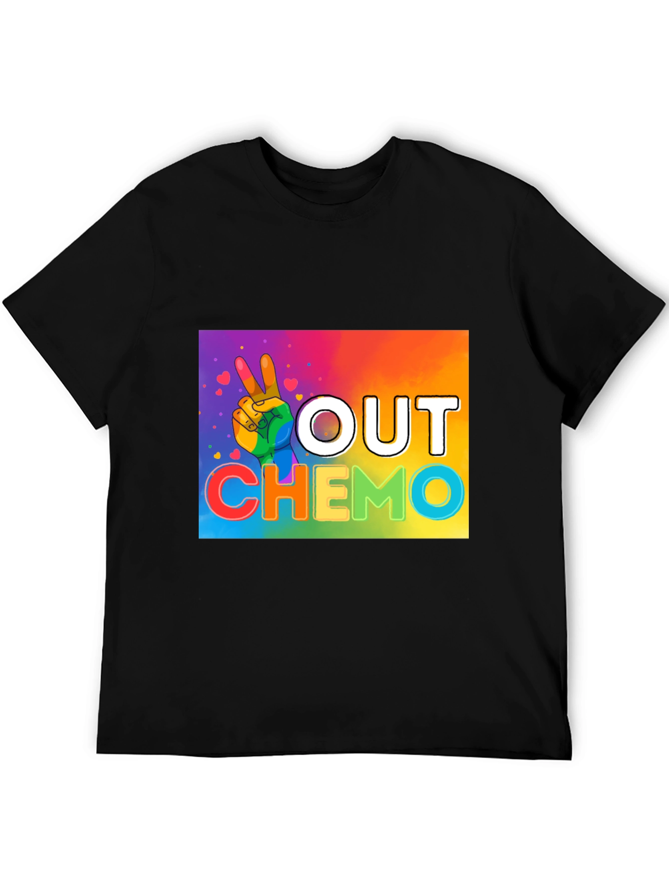 Out Chemo Rainbow Graphic T-Shirt