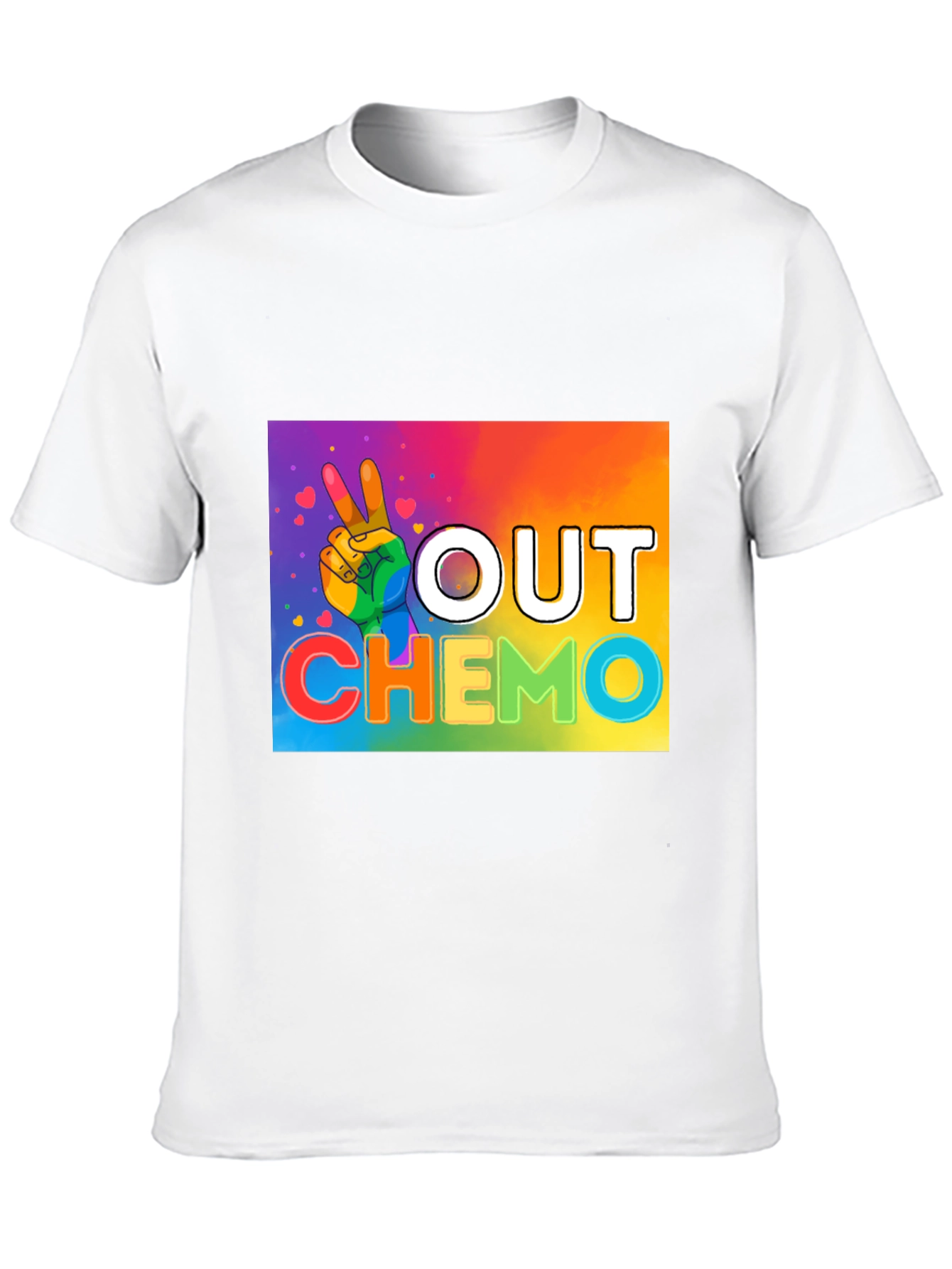 Out Chemo Rainbow Graphic T-Shirt