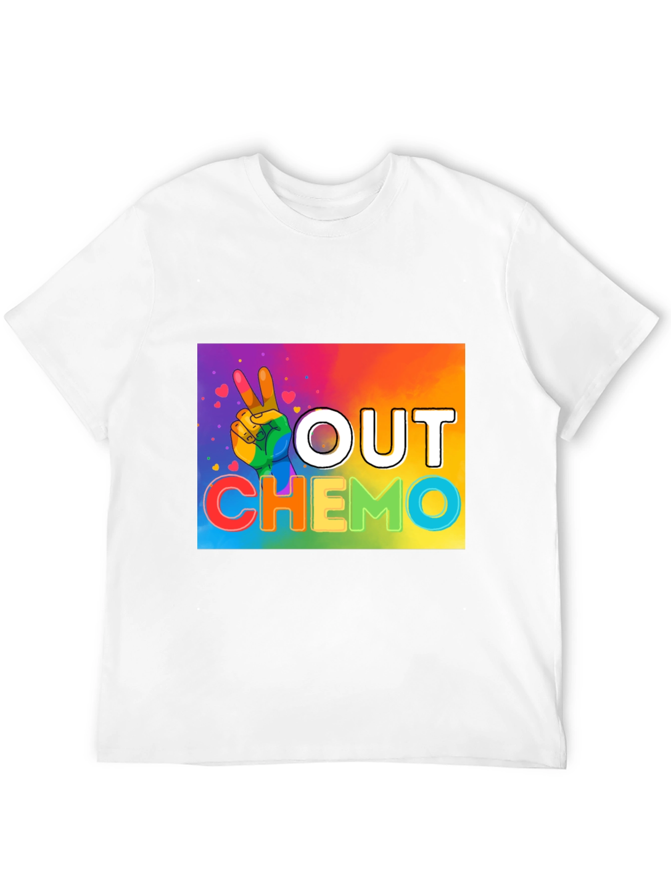 Out Chemo Rainbow Graphic T-Shirt