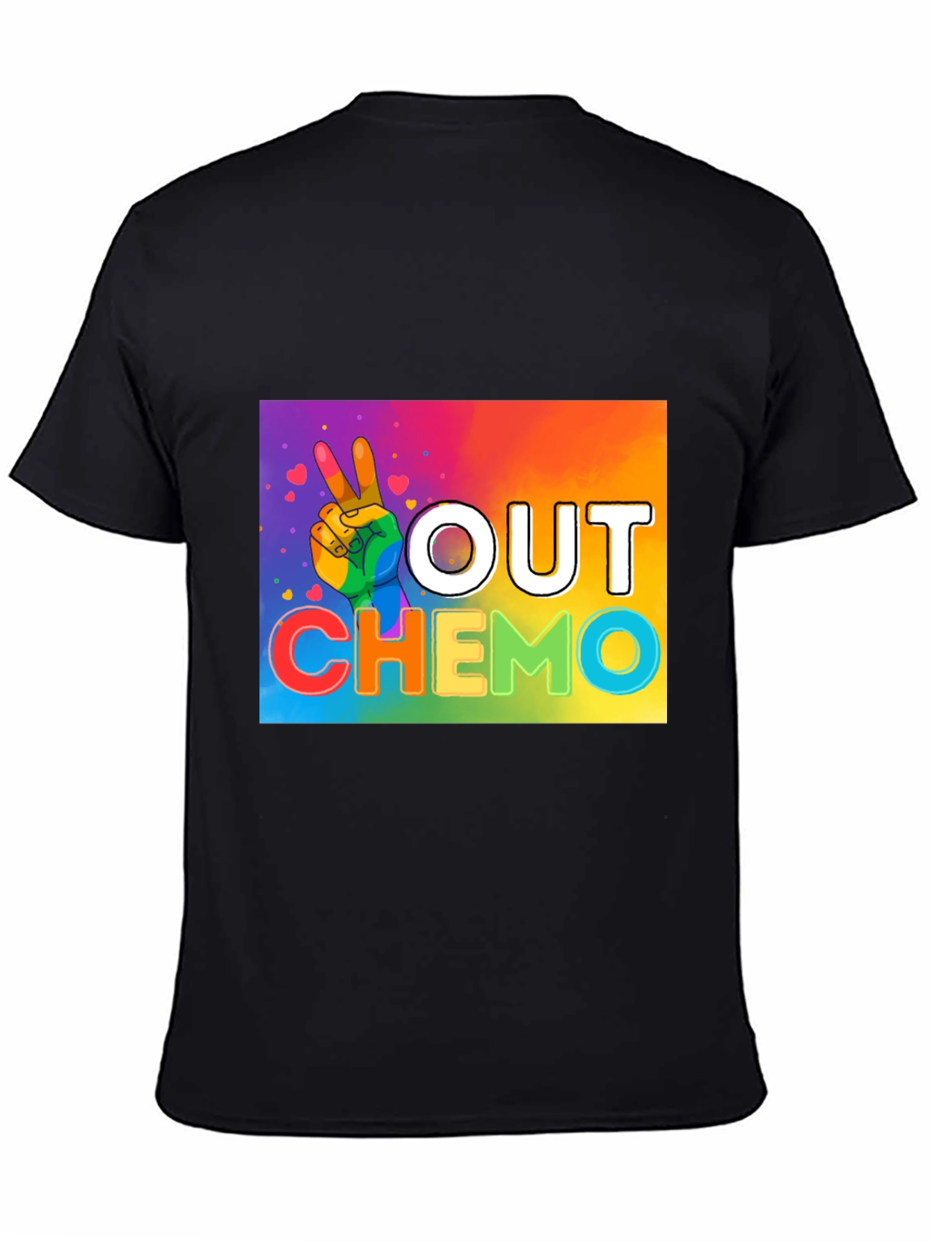 Out Chemo Rainbow Graphic T-Shirt
